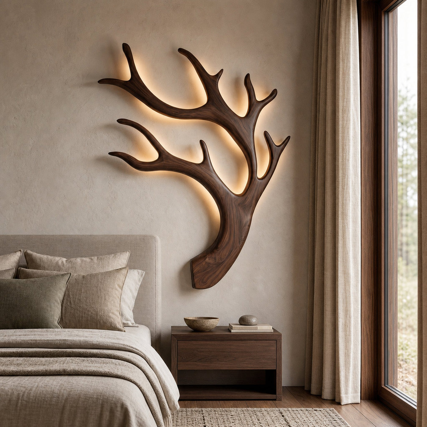 Artistic Wooden Wall Light For Quiet Luxury Interior - product view 7