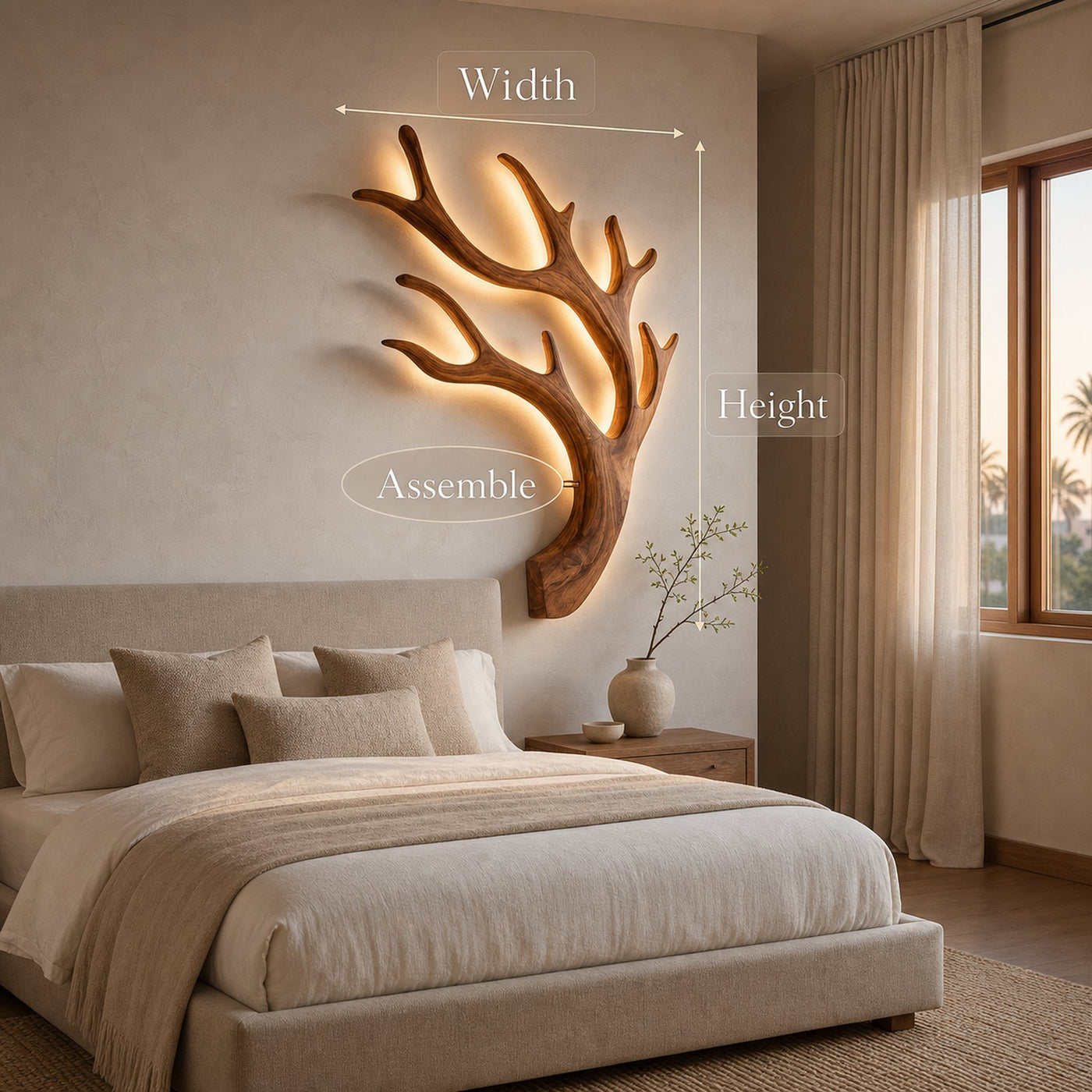 Artistic Wooden Wall Light For Quiet Luxury Interior - product view 8