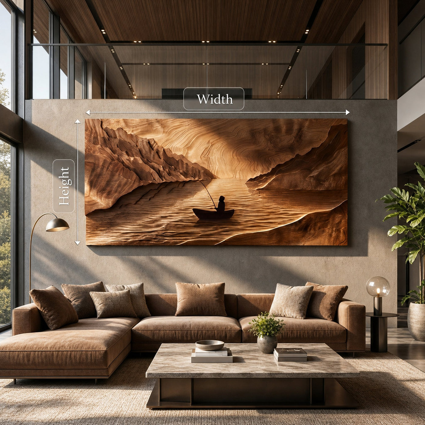 Carved Campfire Wood Wall Art For Cozy Lodge Interior Design - product view 5