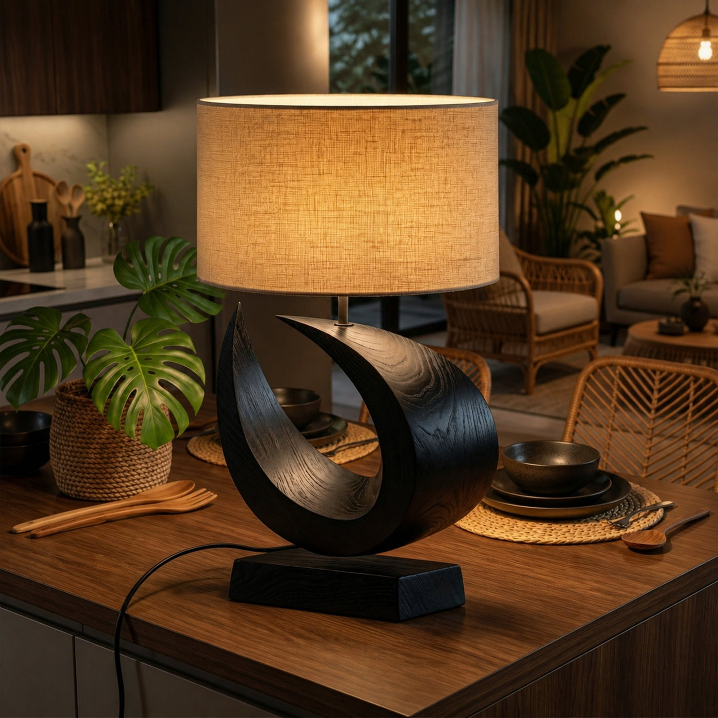 Coastal Artistic Lamp Bedroom Living Room Studio Corner Space - product view 4