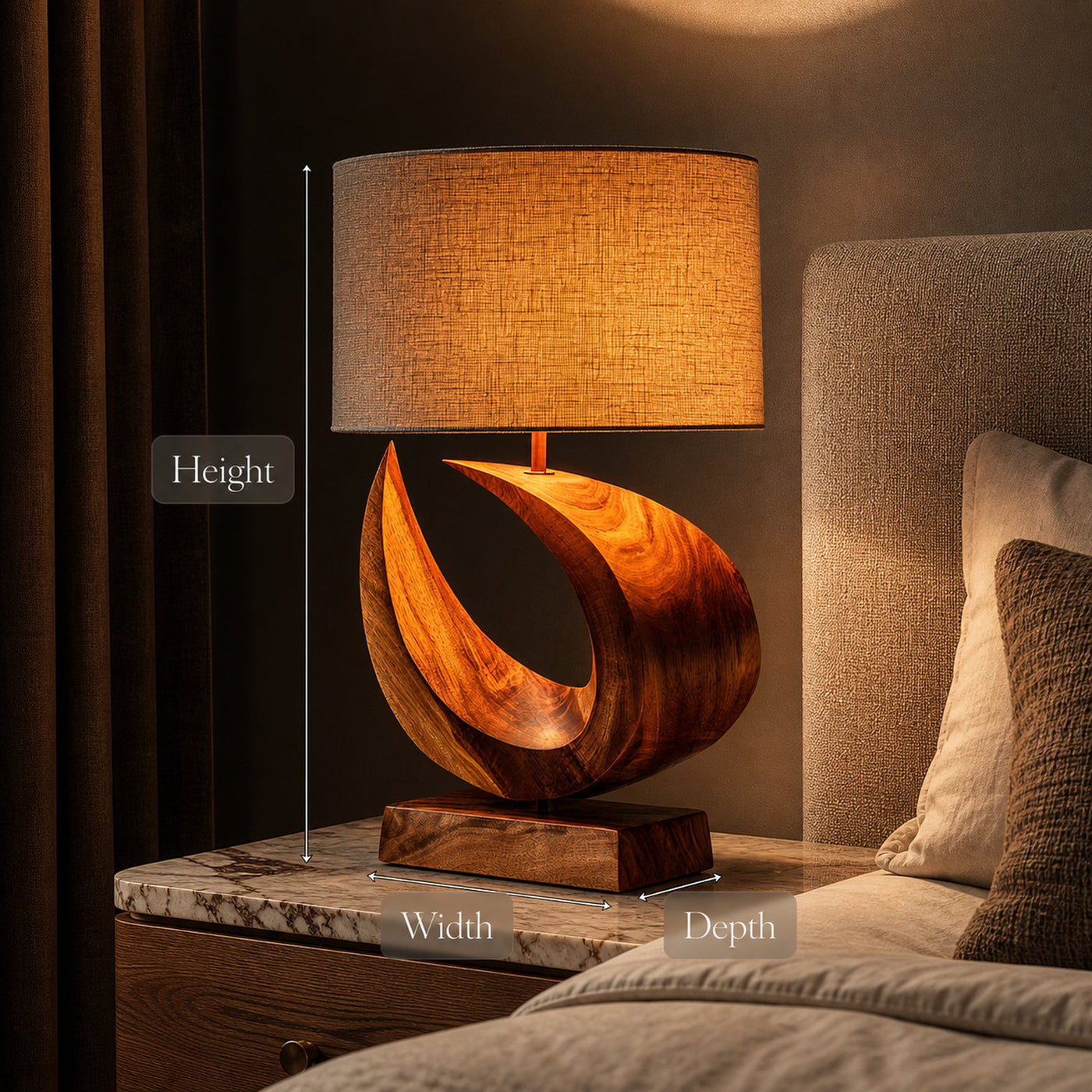Coastal Artistic Lamp Bedroom Living Room Studio Corner Space - product view 8