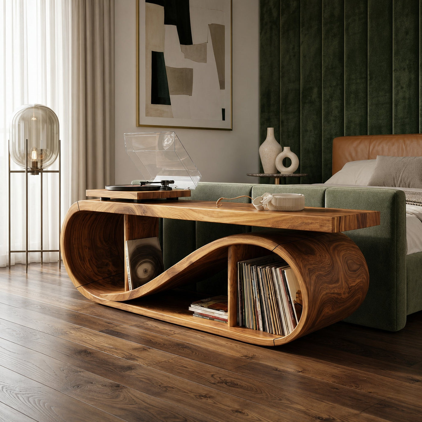 Coastal Wave Record Storage Cabinet Beach Residence - product view 6