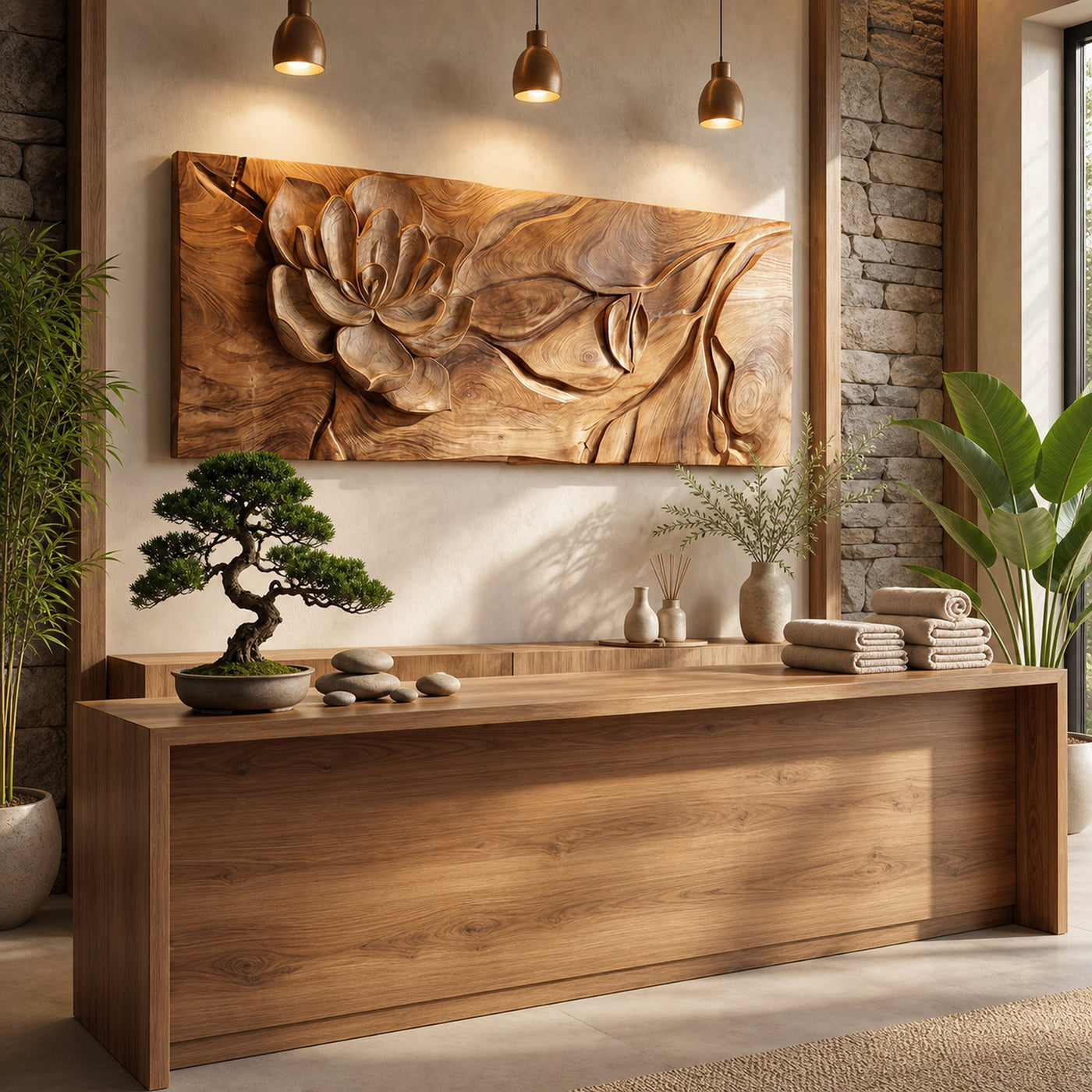 Contemporary Abstract Wood Wall Art For Sophisticated Interior Styling - product view 2