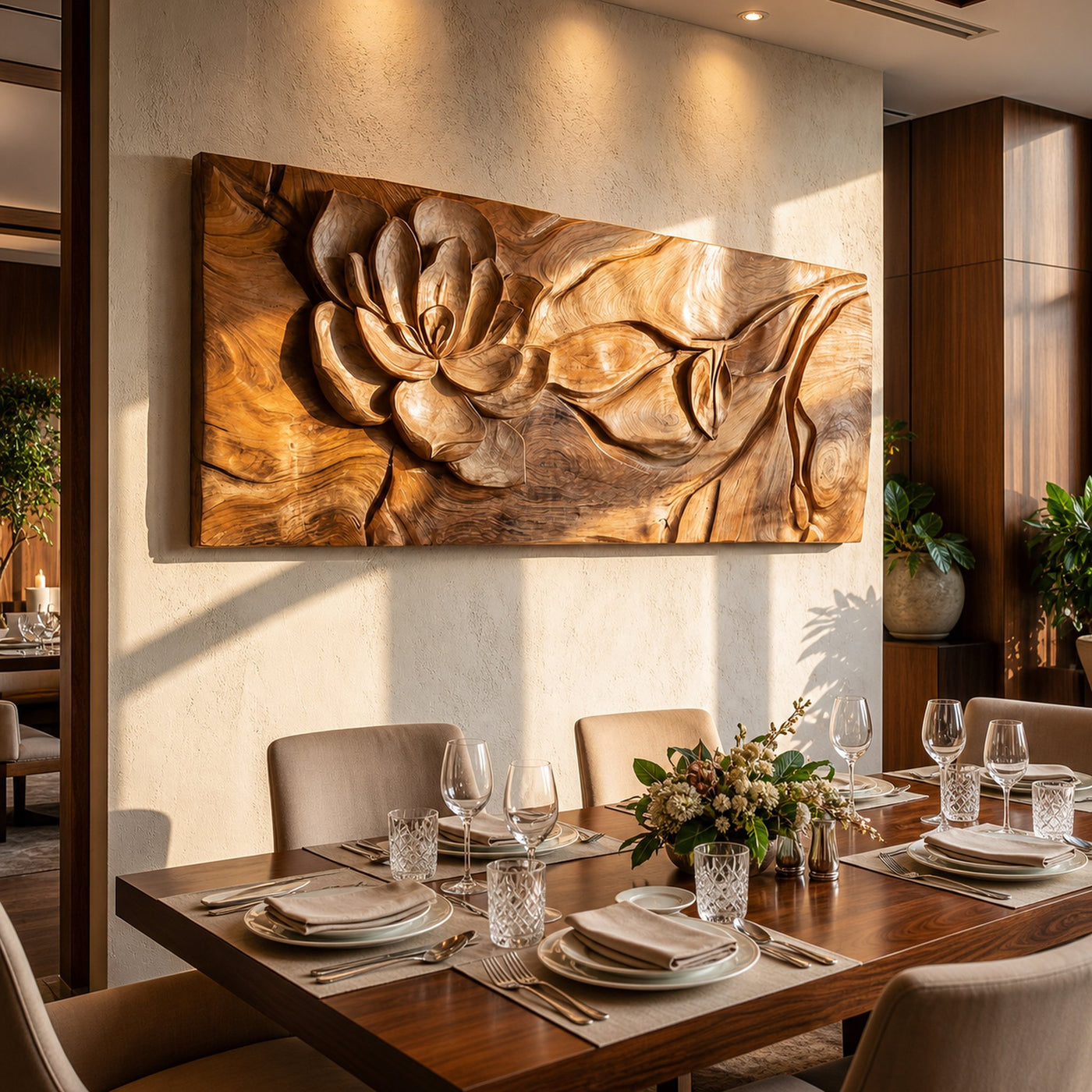 Contemporary Abstract Wood Wall Art For Sophisticated Interior Styling - product view 3