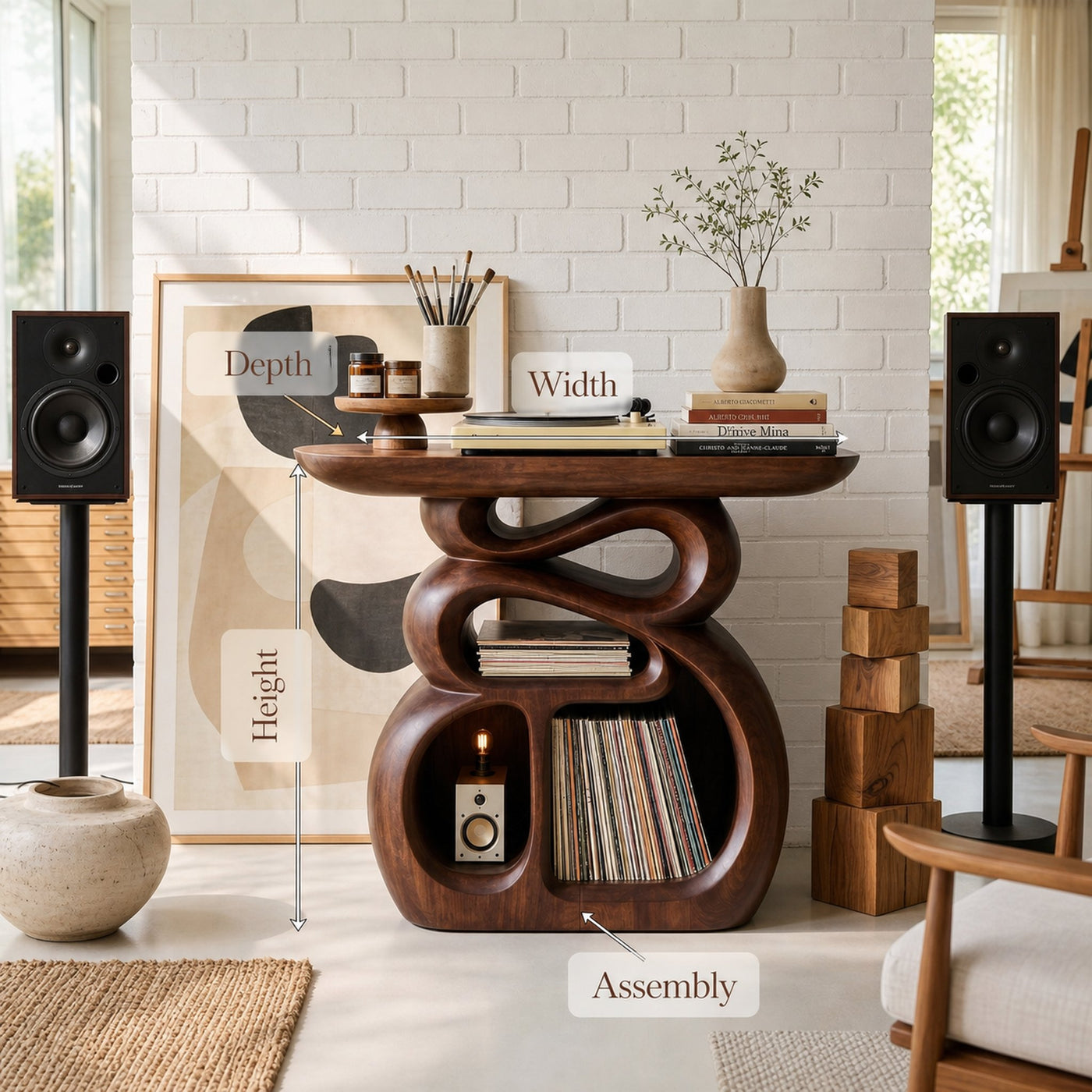 Contemporary Audio Stand For Entertainment Lounge Interior - product view 8