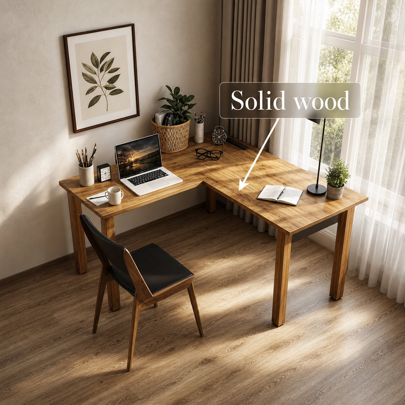 Contemporary Clean Computer Corner Desk For Home Office And Work Area - product view 3