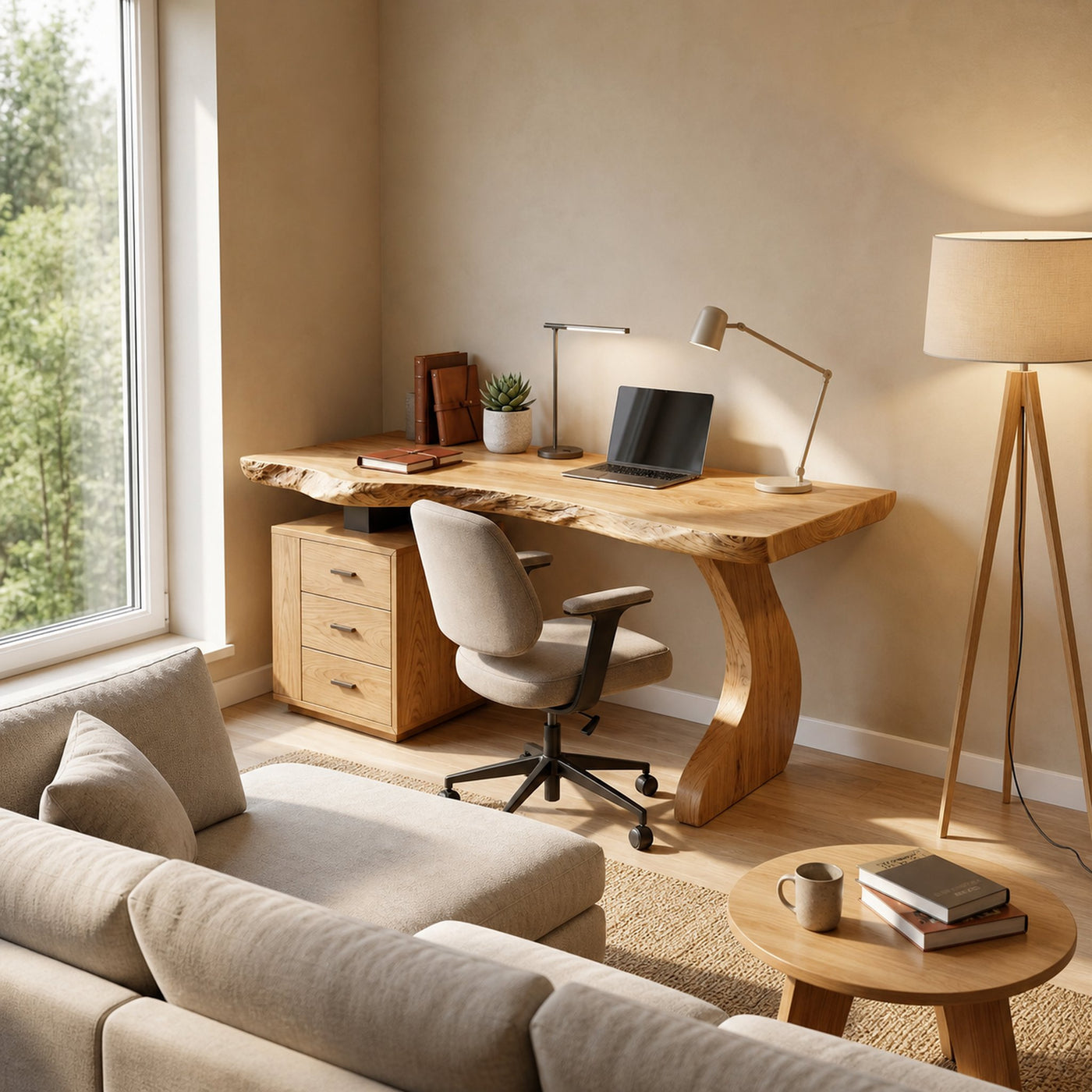 Contemporary Desk With Storage For Curated Home Office - product view 5