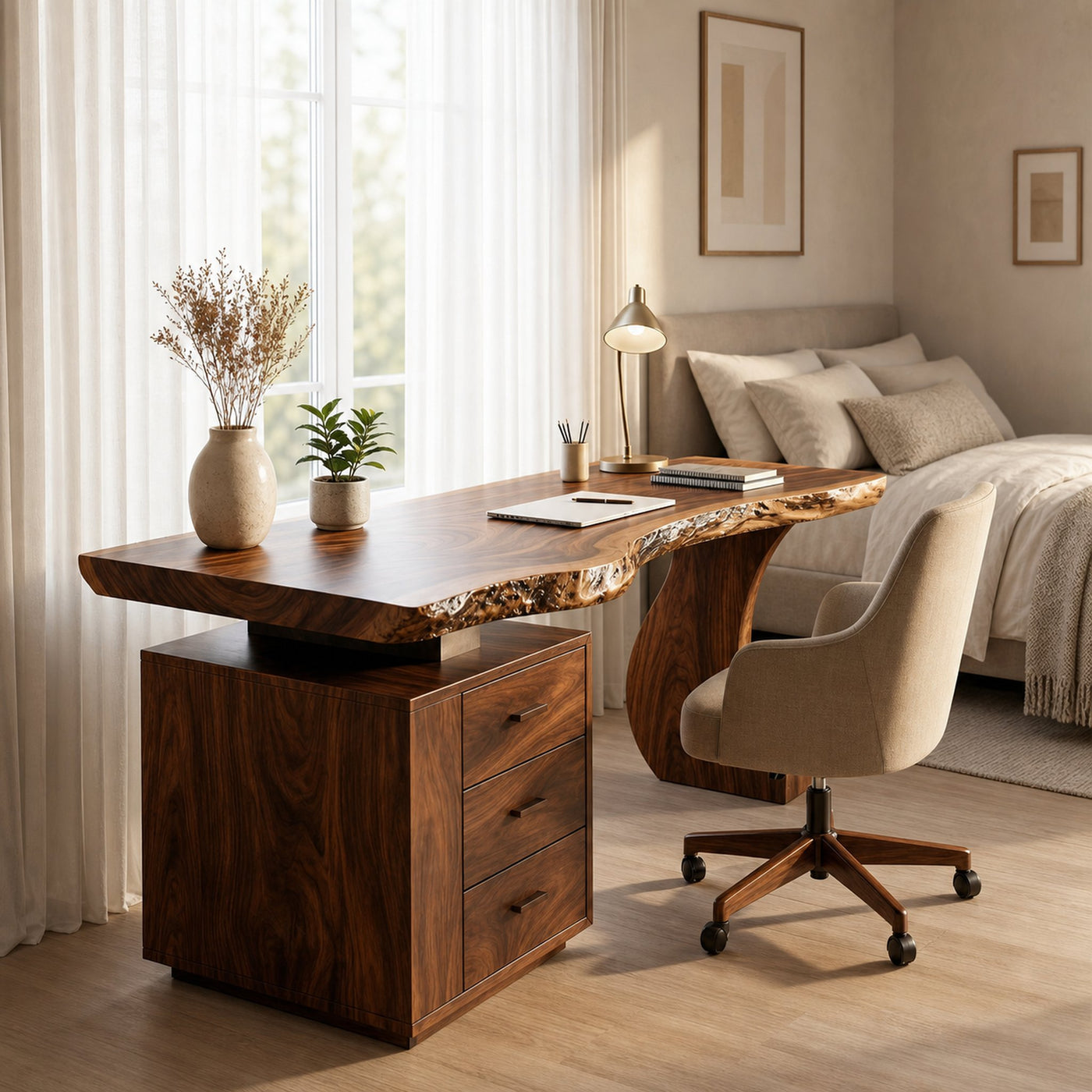 Contemporary Desk With Storage For Curated Home Office - product view 6