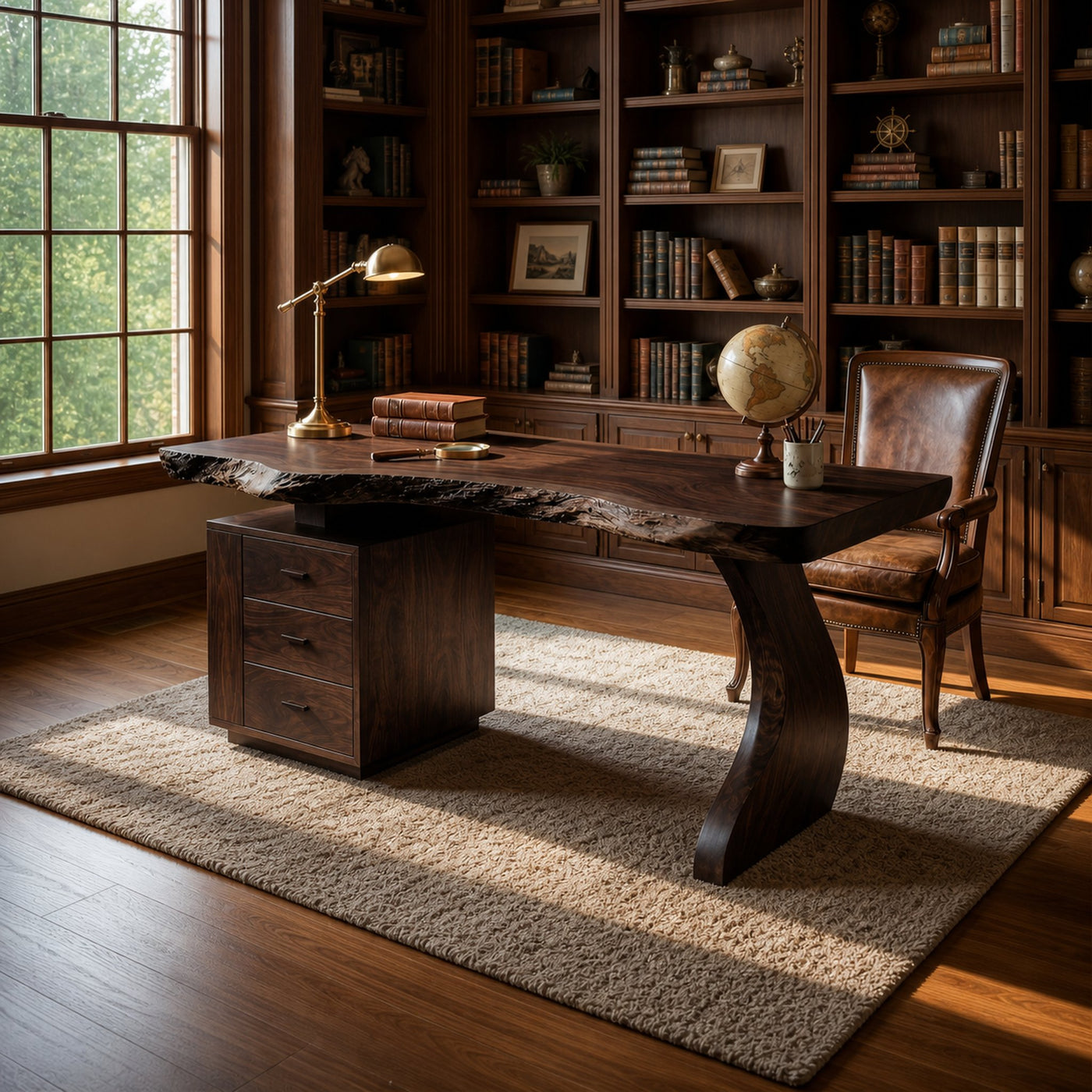Contemporary Desk With Storage For Curated Home Office - product view 7