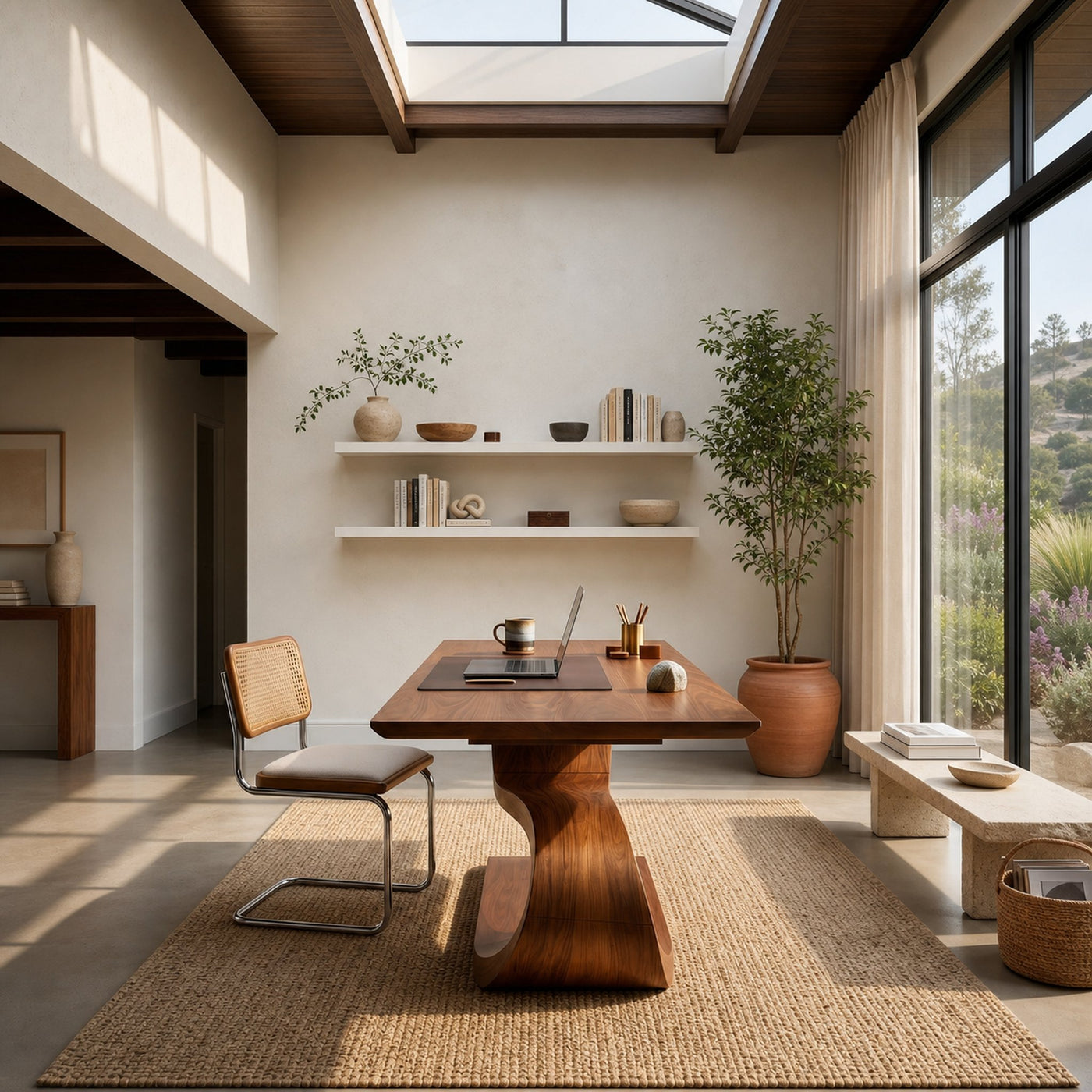 Contemporary Executive Desk For Open Workspace Interior Space - product view 3