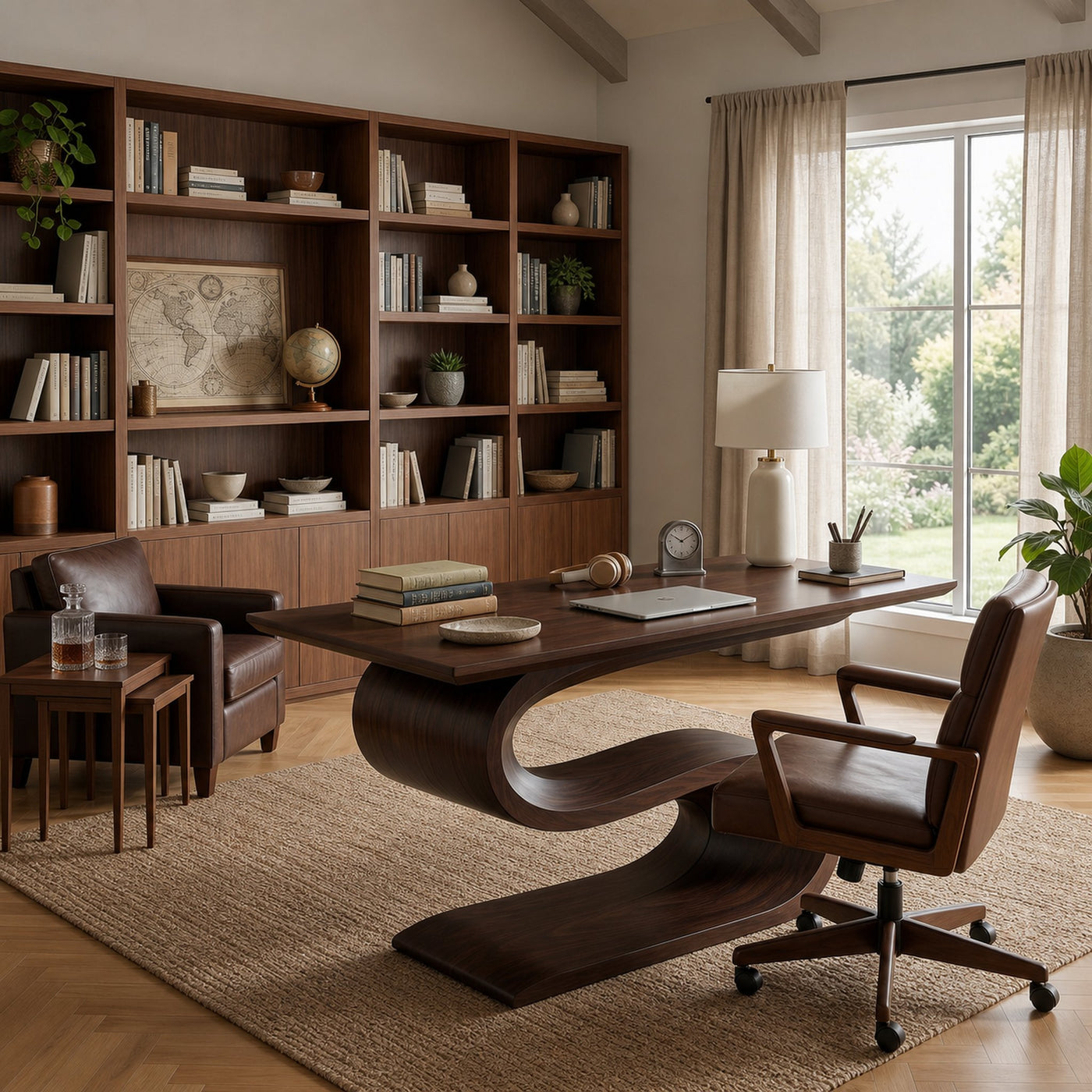Contemporary Executive Desk For Open Workspace Interior Space - product view 7
