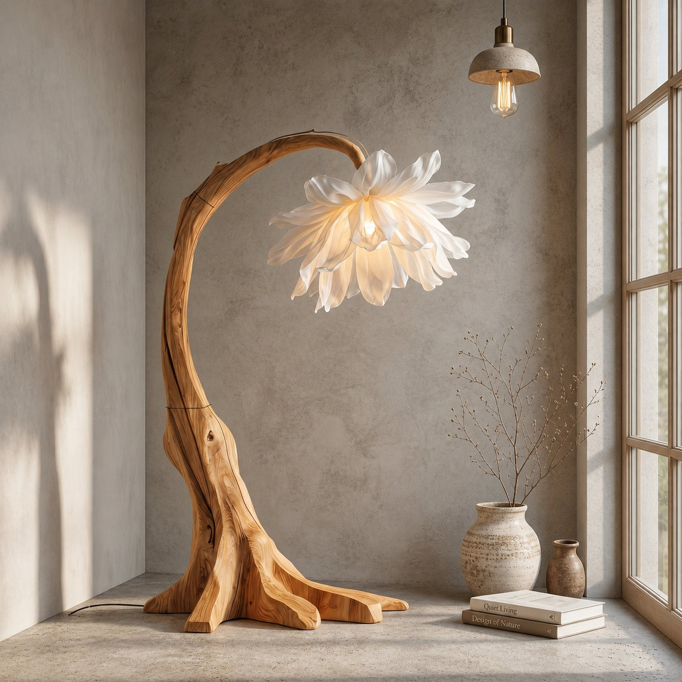Contemporary Floor Lamp With Sculptural Floral Design For Living Room And Bedroom - product view 5
