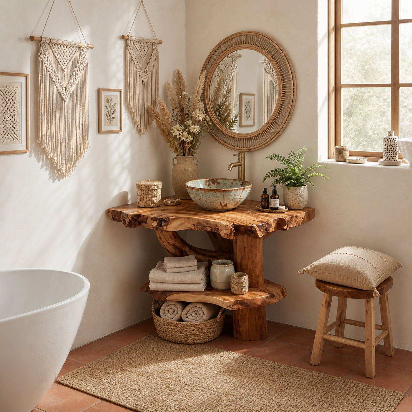 Contemporary Handmade Sink Vanity For Double Bathroom - product view 2