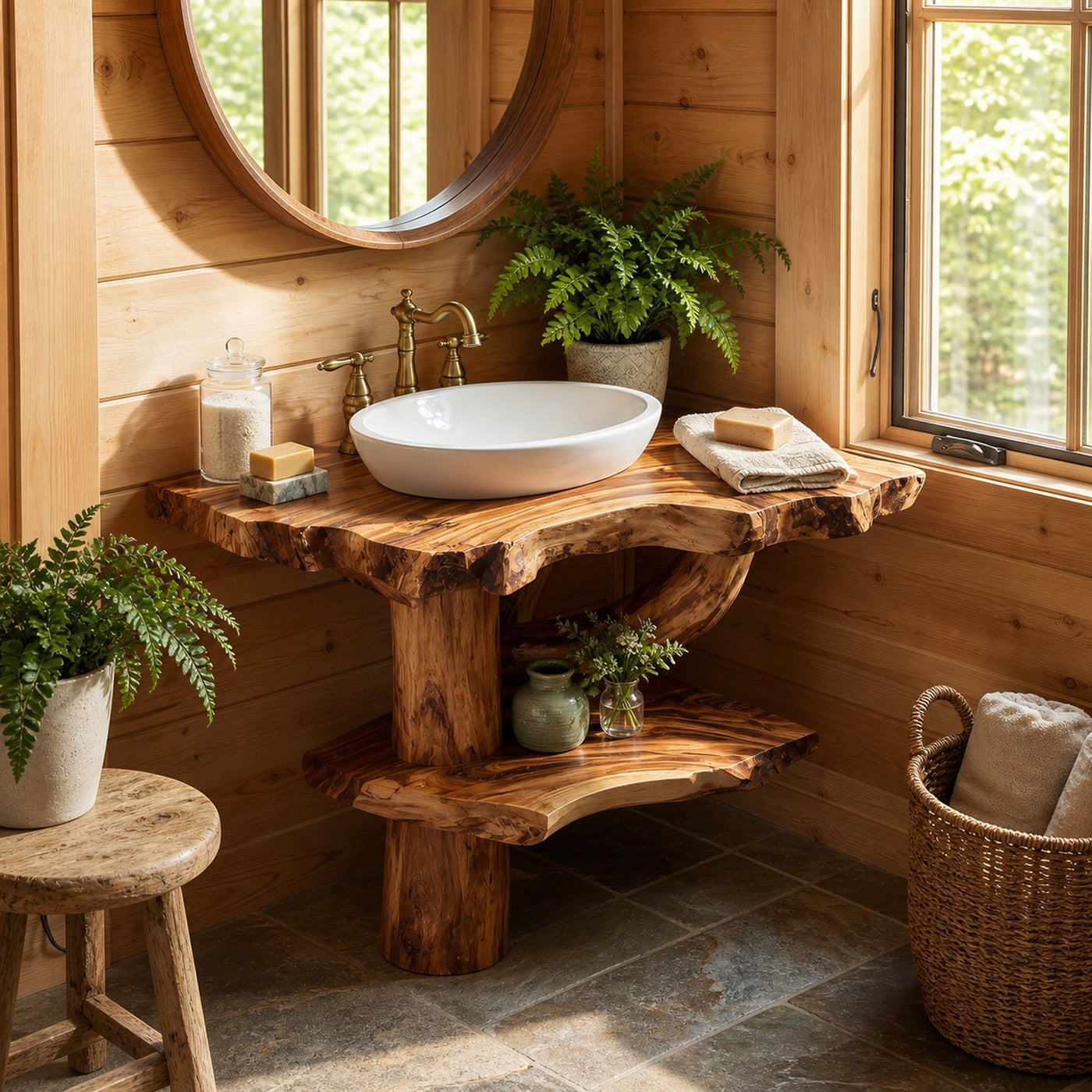 Contemporary Handmade Sink Vanity For Double Bathroom - product view 3