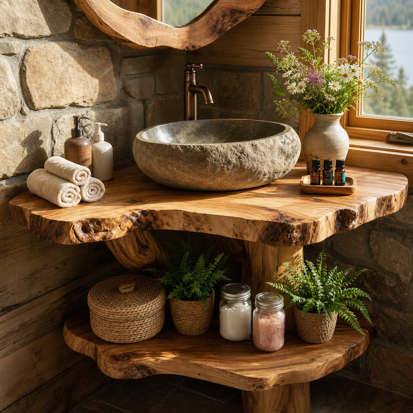 Contemporary Handmade Sink Vanity For Double Bathroom - product view 4