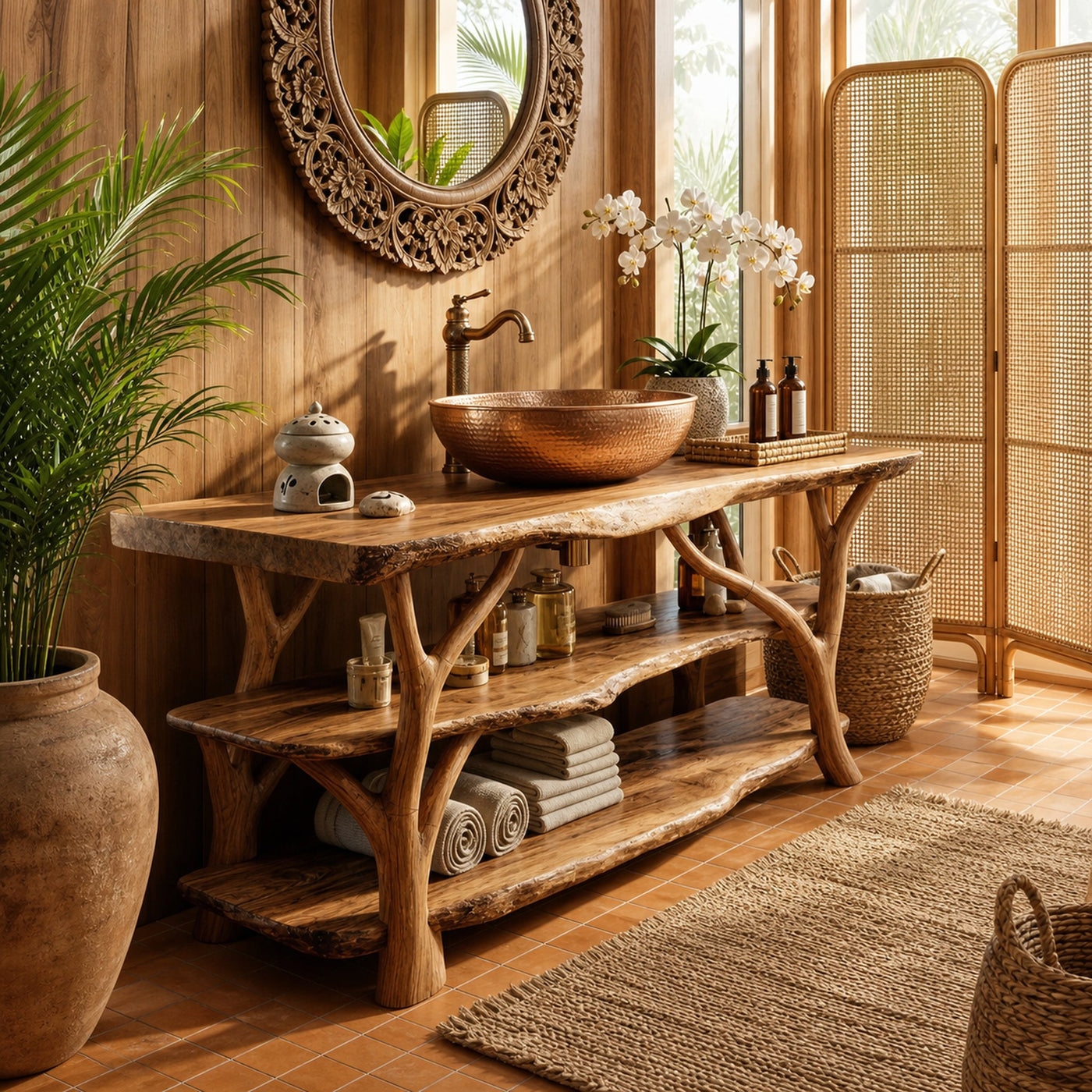 Contemporary Handmade Sink Vanity For New Bathroom Setup - product view 3