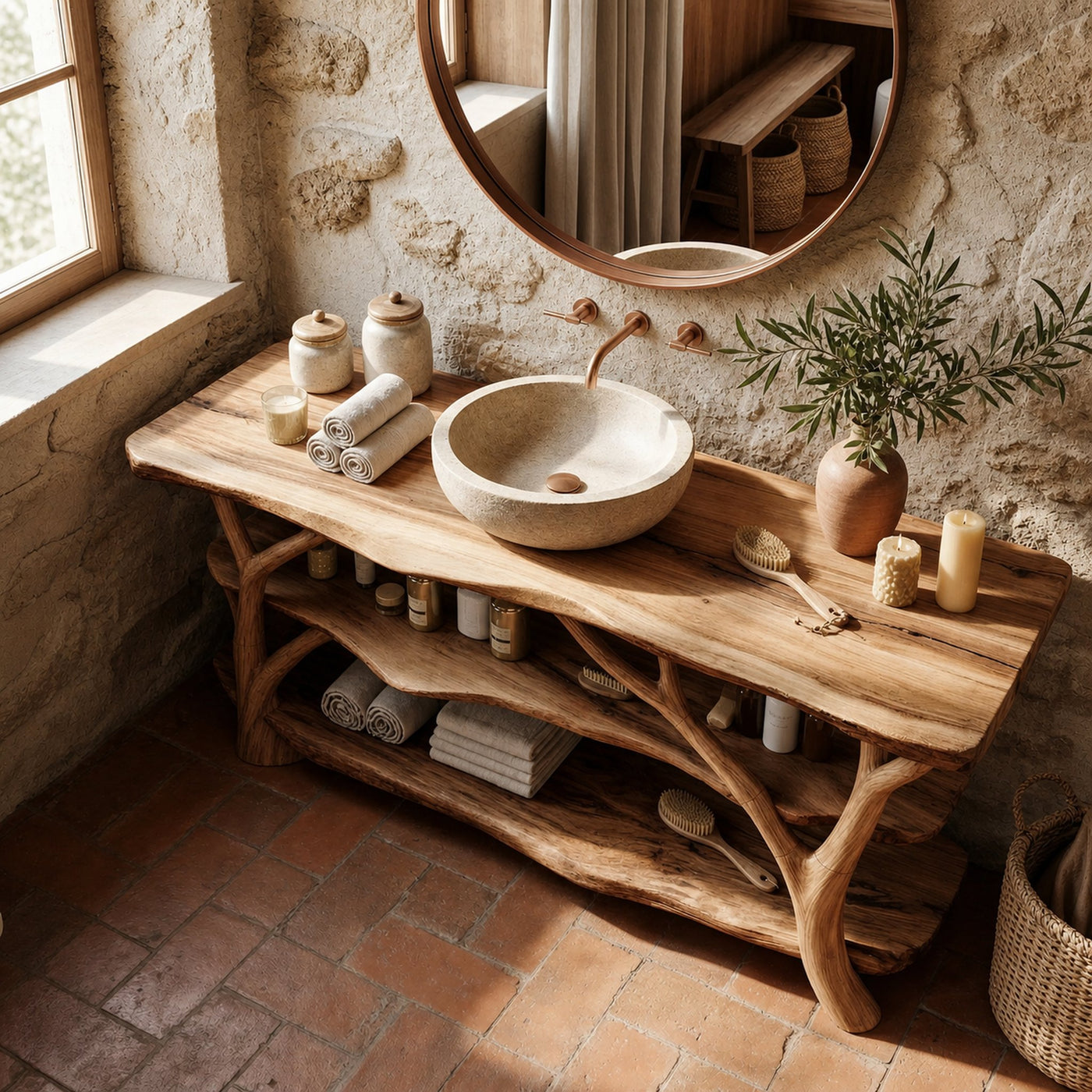 Contemporary Handmade Sink Vanity For New Bathroom Setup - product view 6
