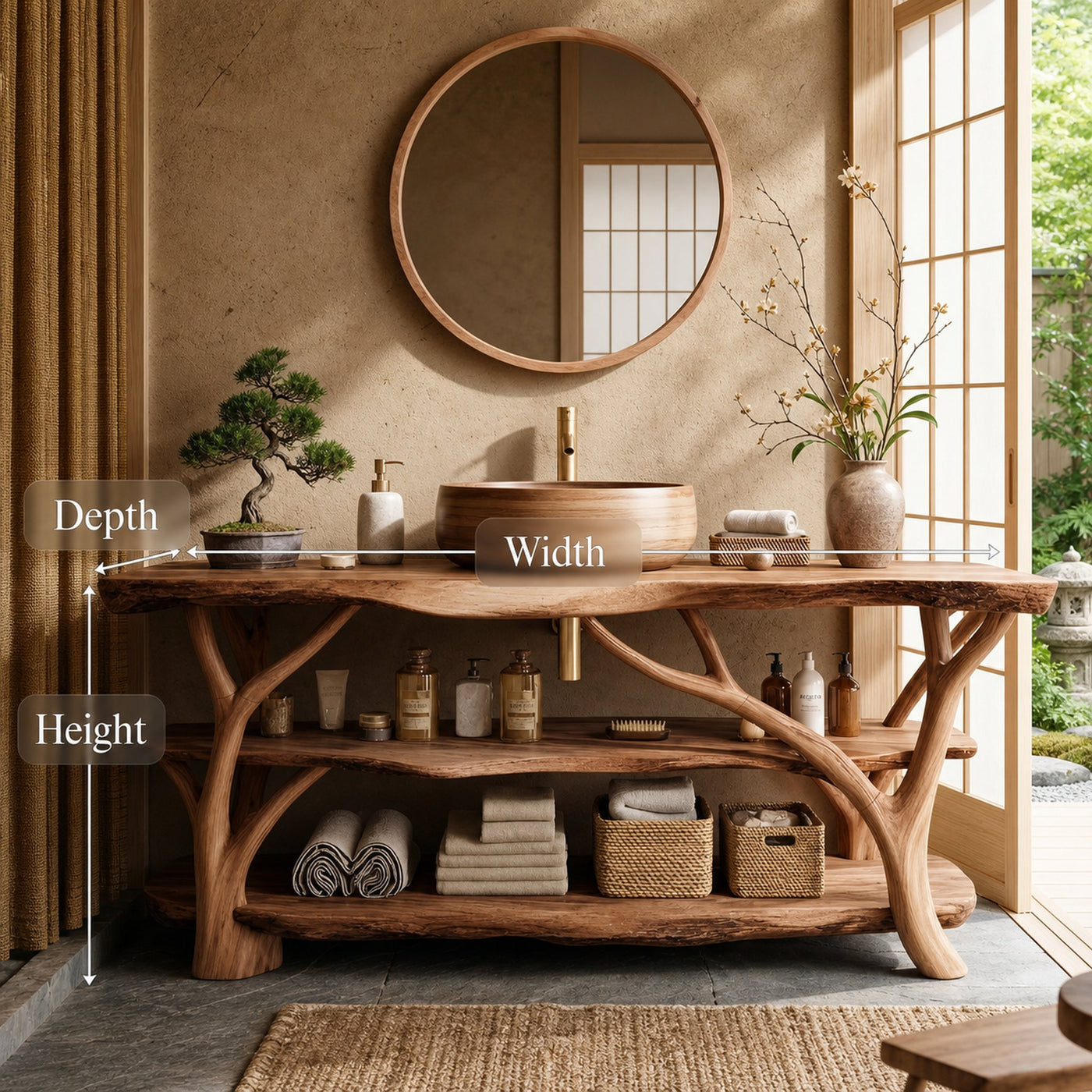 Contemporary Handmade Sink Vanity For New Bathroom Setup - product view 7