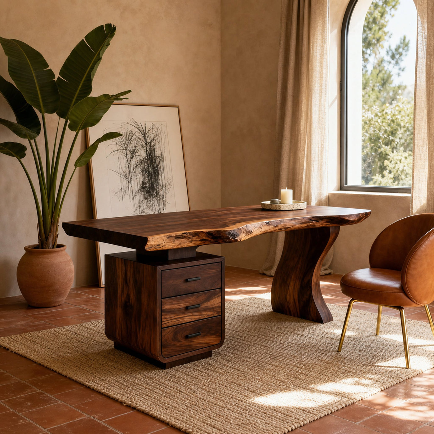 Contemporary Home Office Desk For Artistic Living Room