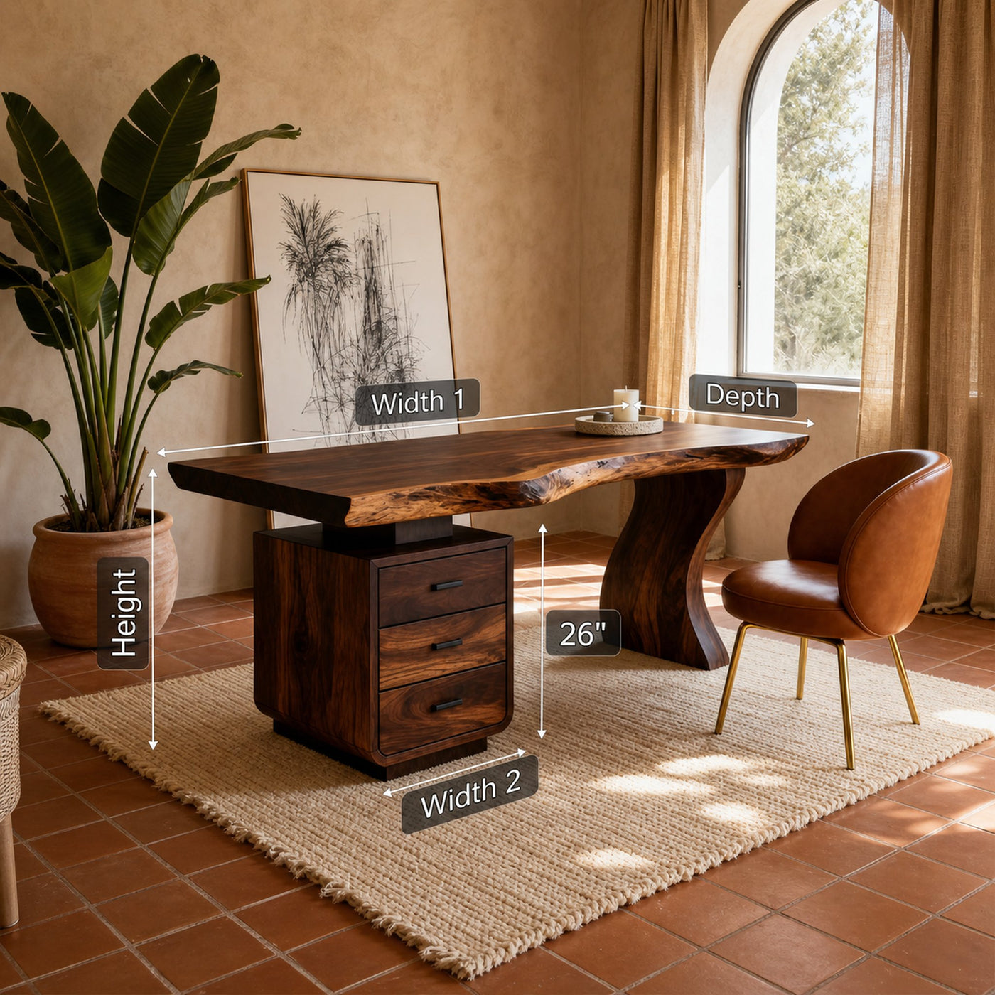 Contemporary Home Office Desk For Artistic Living Room - product view 8