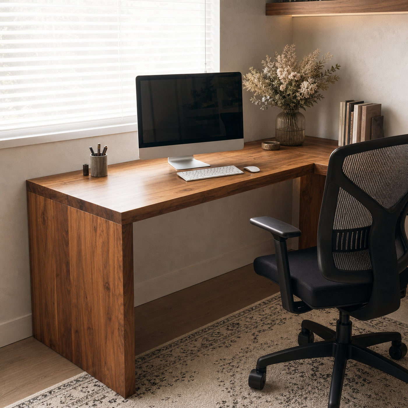 Contemporary L Shaped Desk With Drawers For Home Office - product view 2