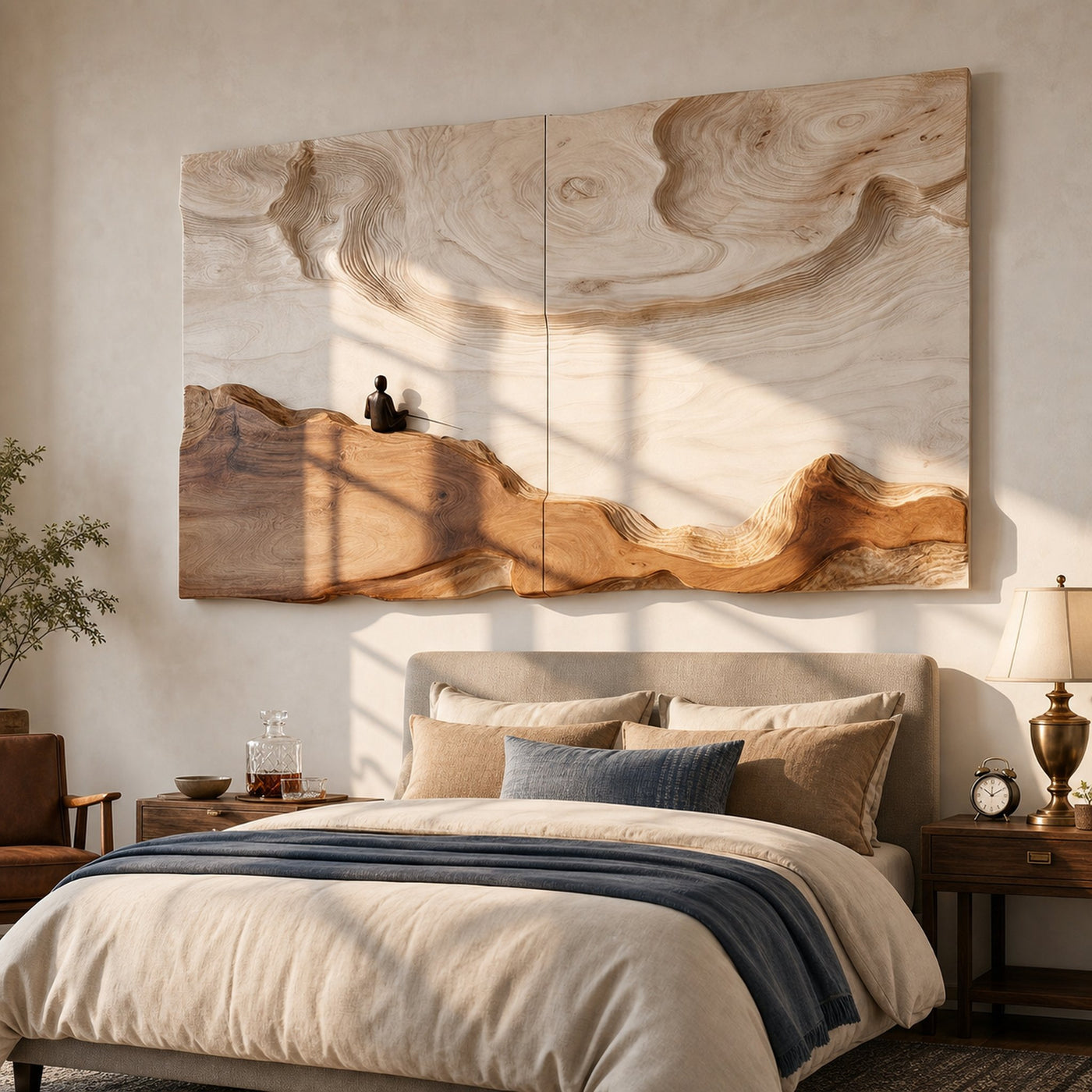 Contemporary Landscape Wood Wall Decor For Elegant Organic Home Design - product view 4