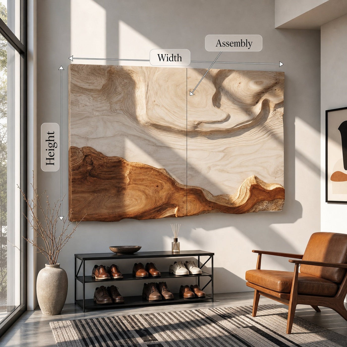 Contemporary Landscape Wood Wall Decor For Elegant Organic Home Design - product view 5