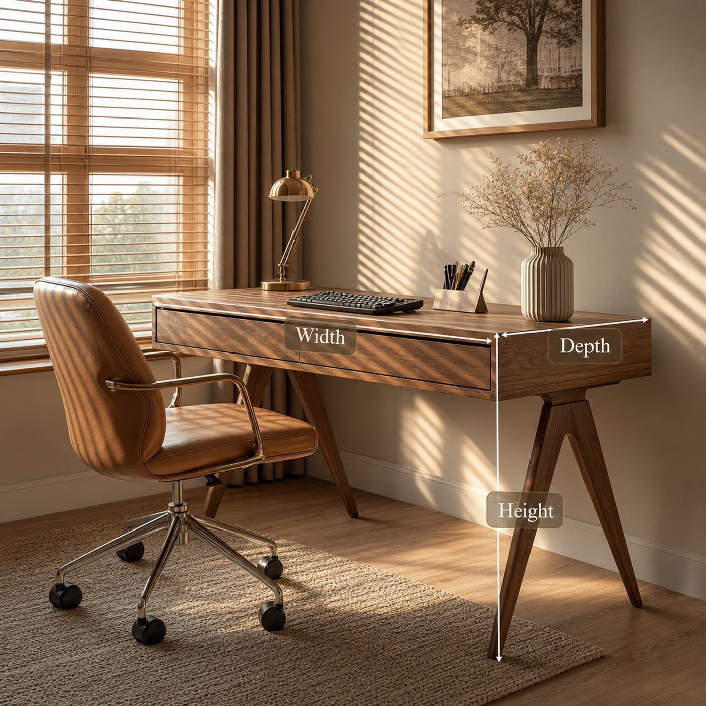 Contemporary Linear Work Desk Home Office And Studio Room - product view 6
