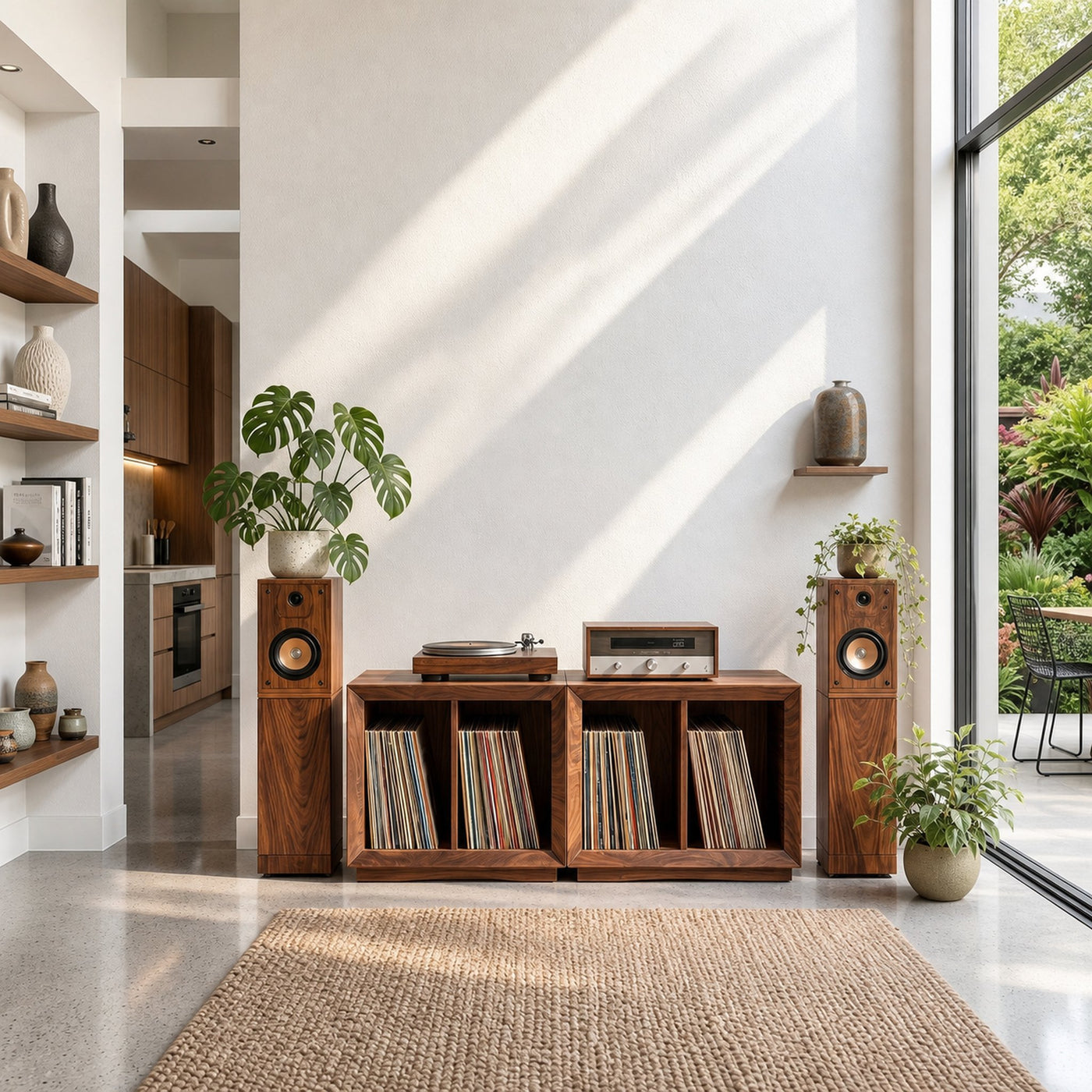 Contemporary Modular Vinyl Storage Cabinet Audiophile Lounge - product view 3