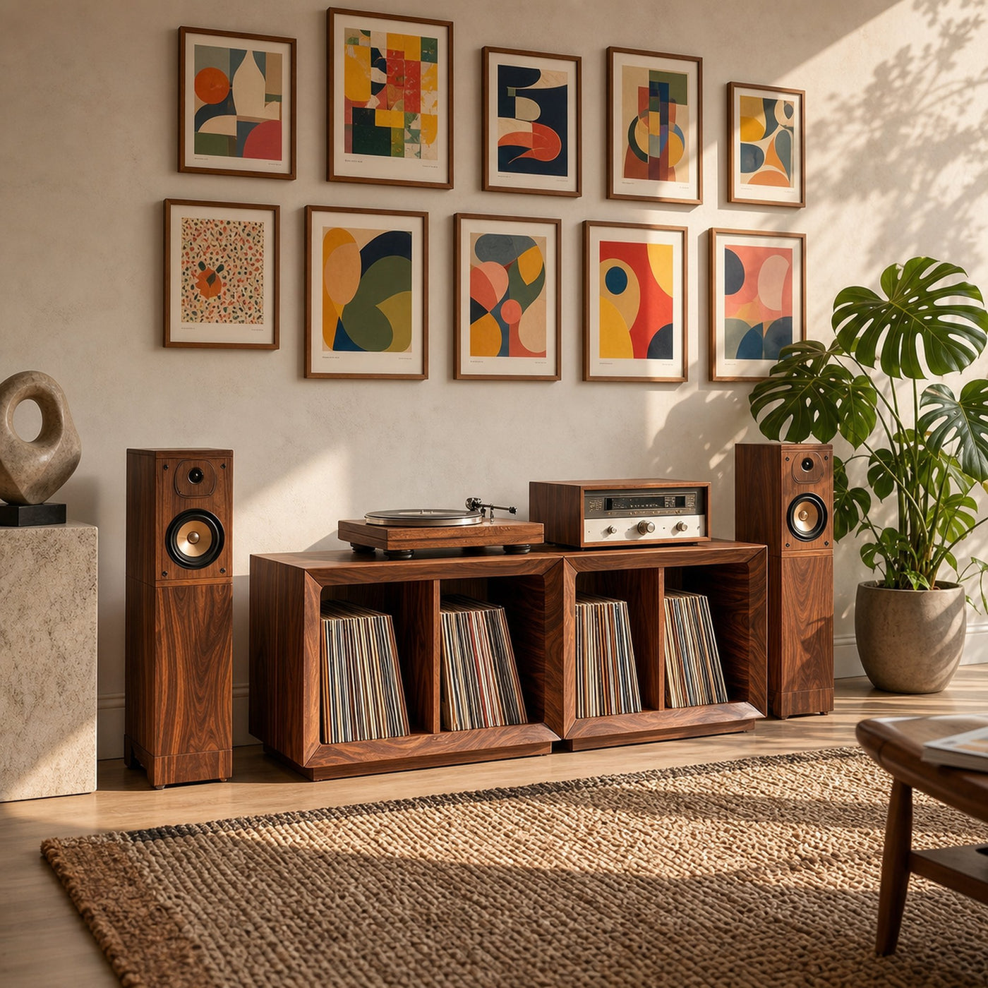 Contemporary Modular Vinyl Storage Cabinet Audiophile Lounge - product view 6