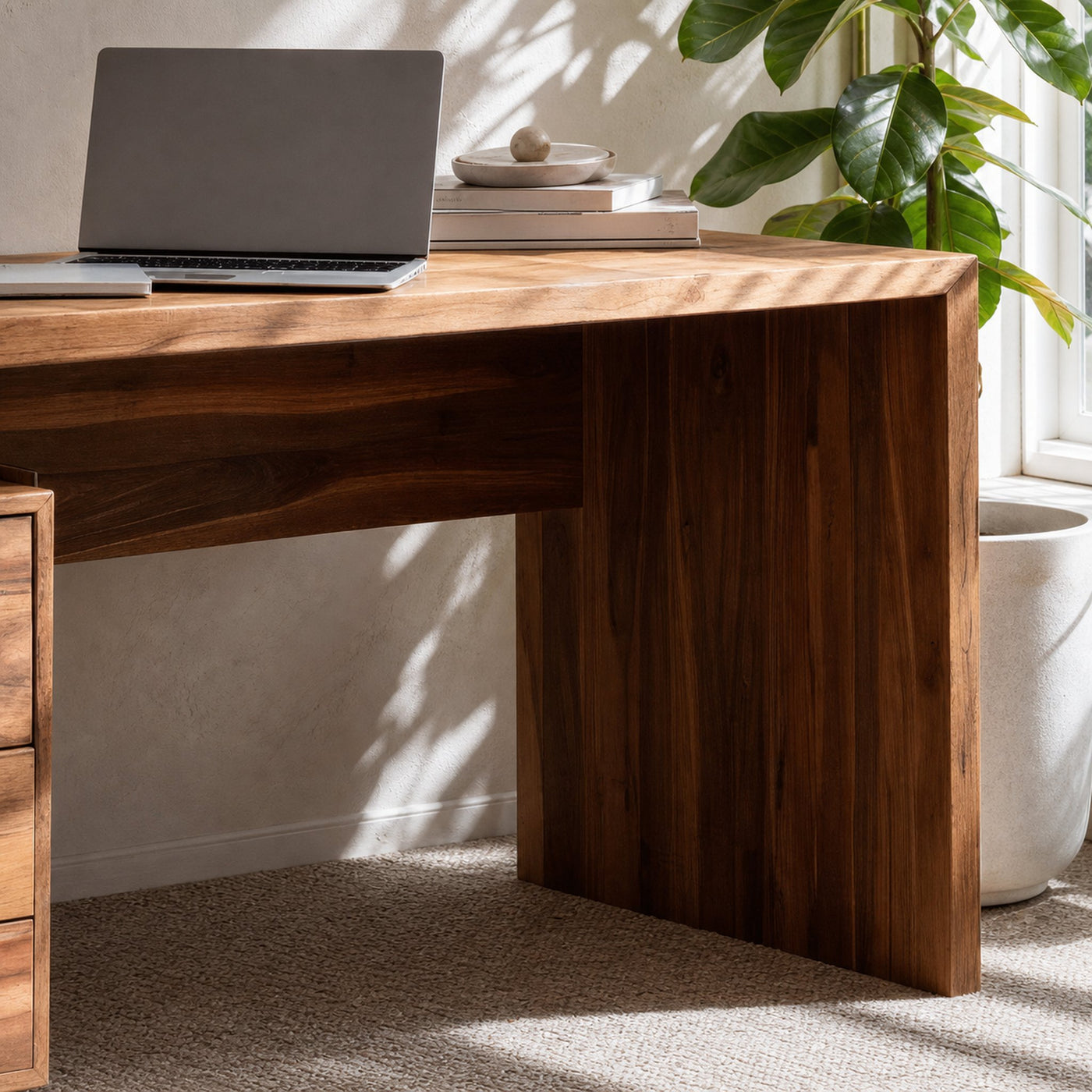 Contemporary Office Desk With Storage Drawers For Home Office - product view 4