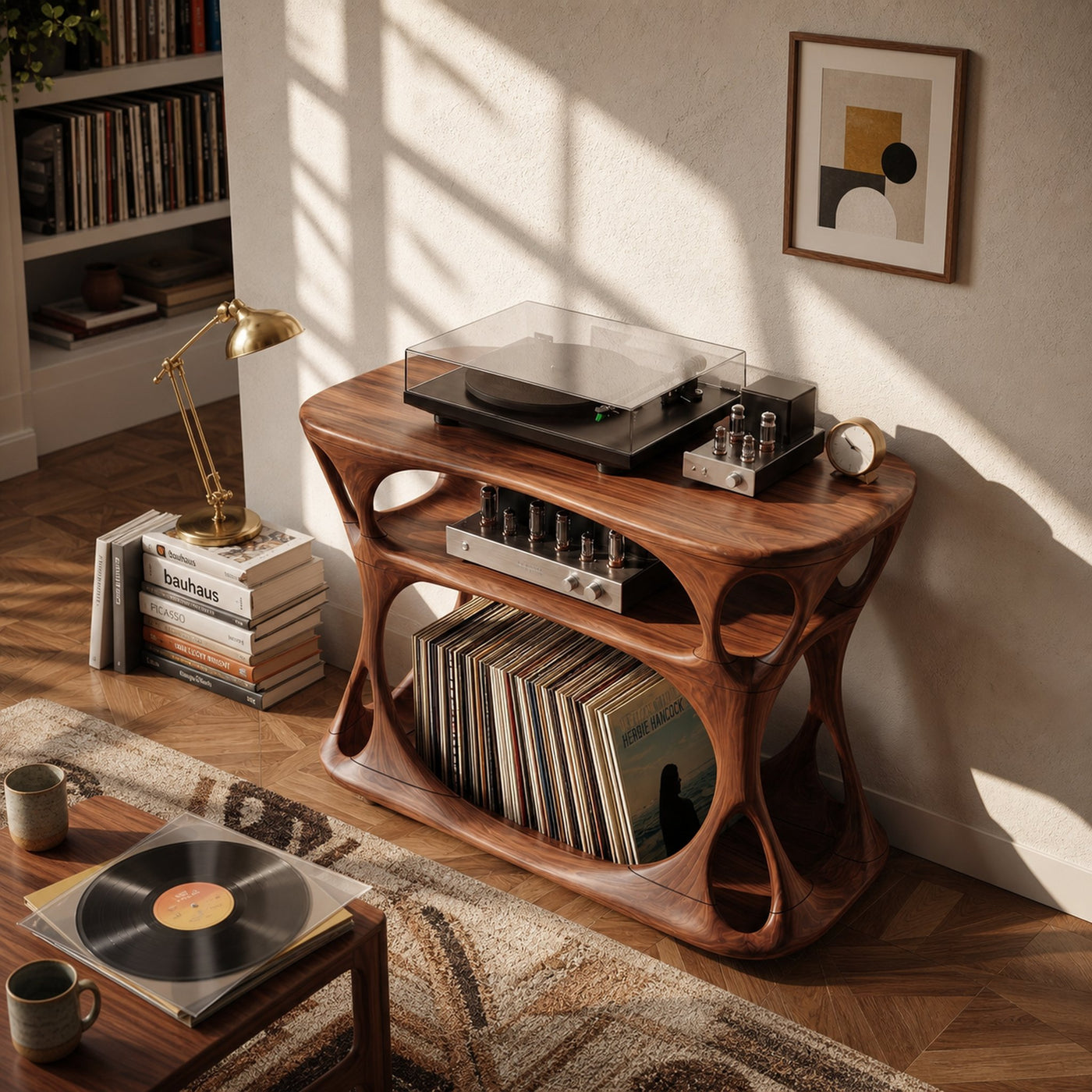 Contemporary Record Player Cabinet For Apartment Interior Space - product view 2