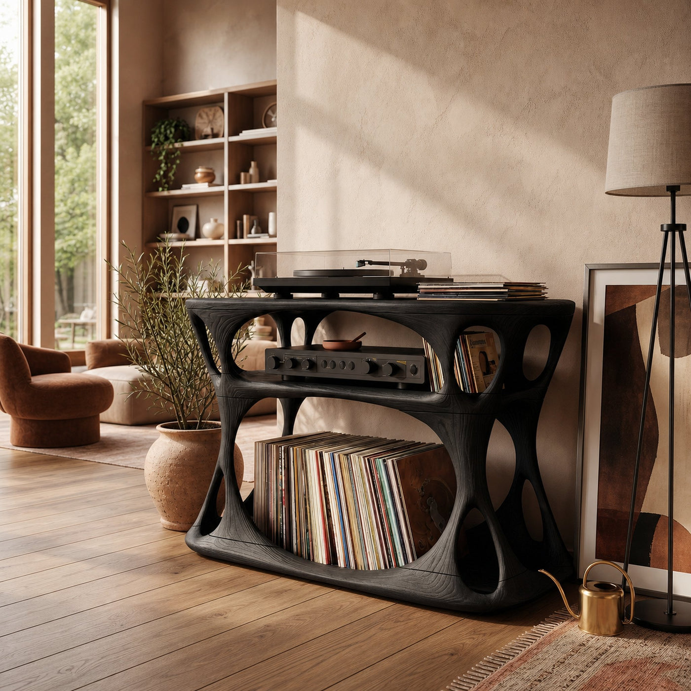 Contemporary Record Player Cabinet For Apartment Interior Space - product view 4
