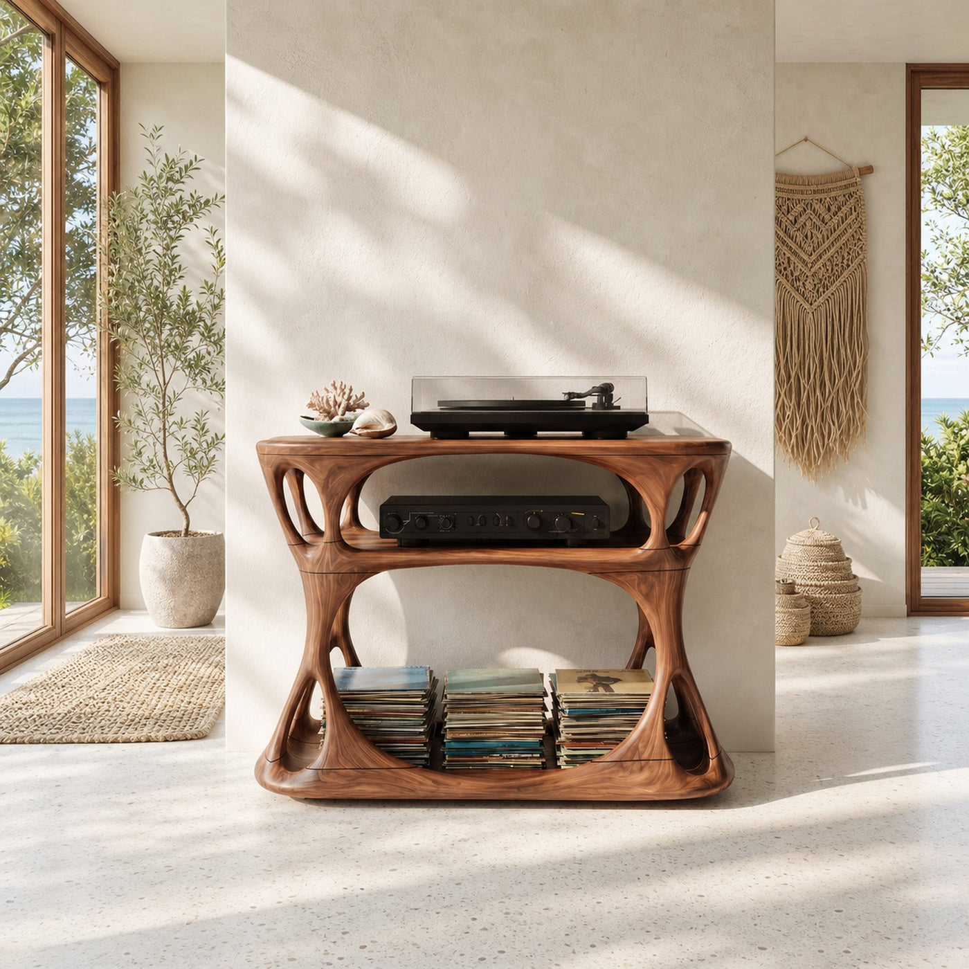 Contemporary Record Player Cabinet For Apartment Interior Space - product view 6