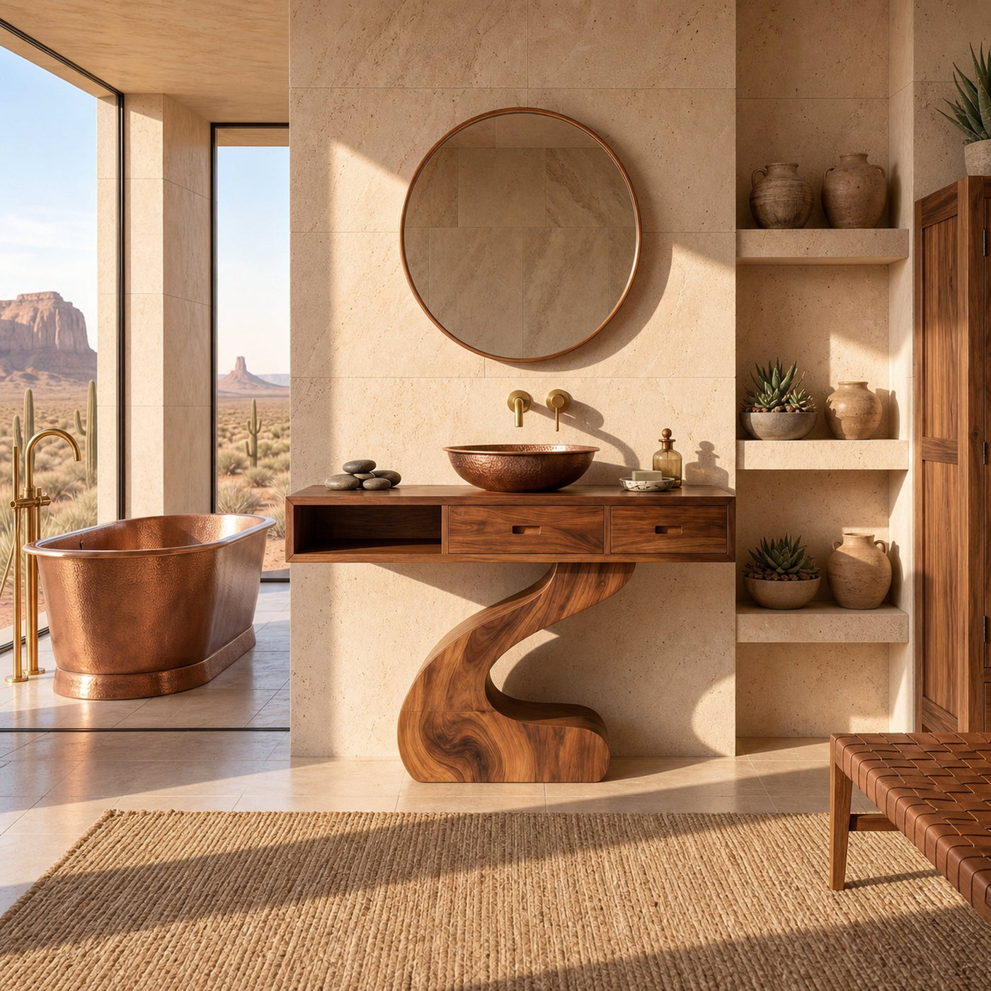 Contemporary Sculpted Vanity For Modern Bathroom Interior - product view 3