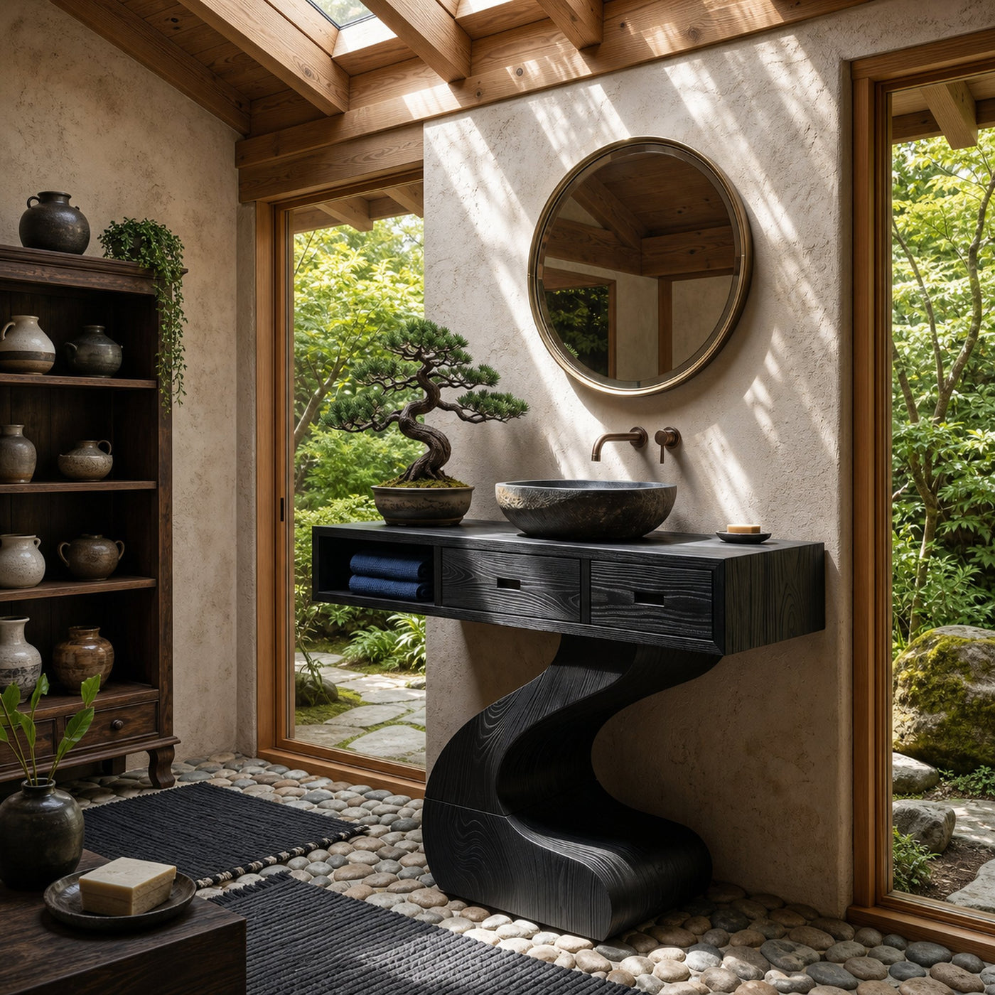 Contemporary Sculpted Vanity For Modern Bathroom Interior - product view 4