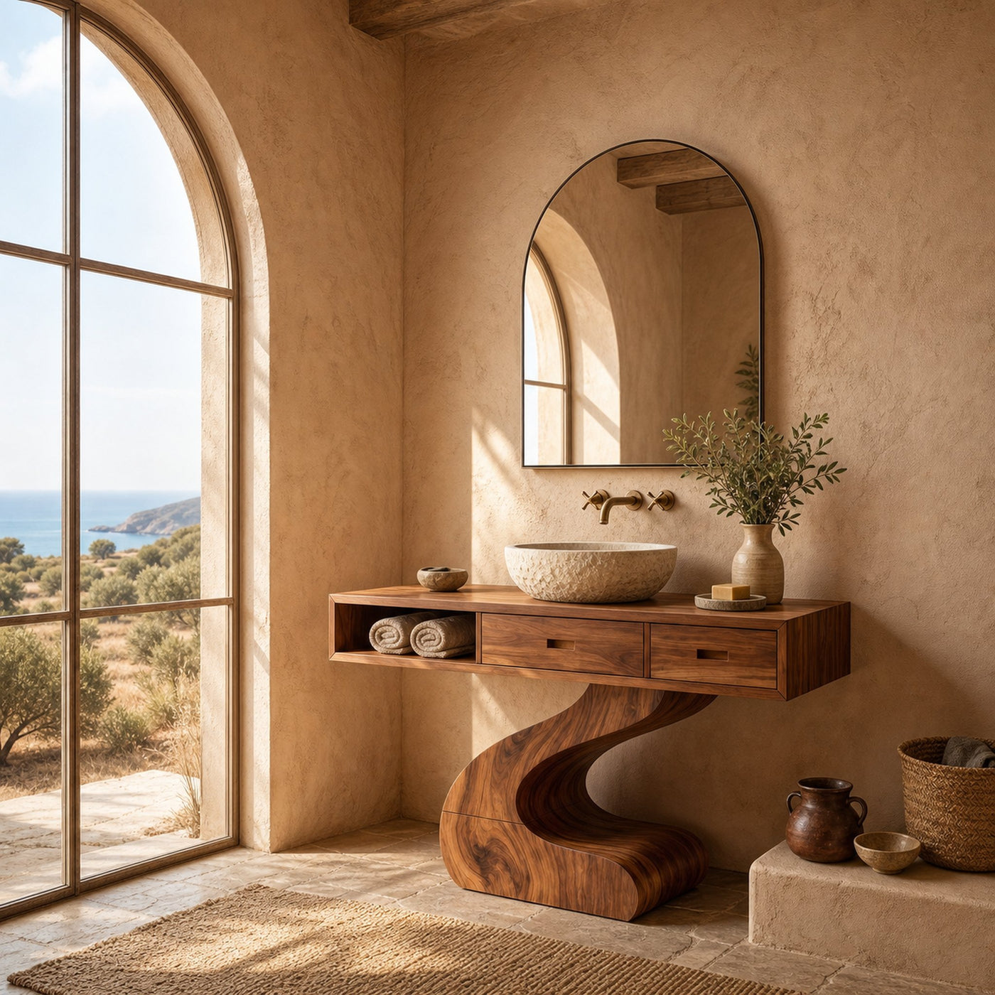 Contemporary Sculpted Vanity For Modern Bathroom Interior - product view 6