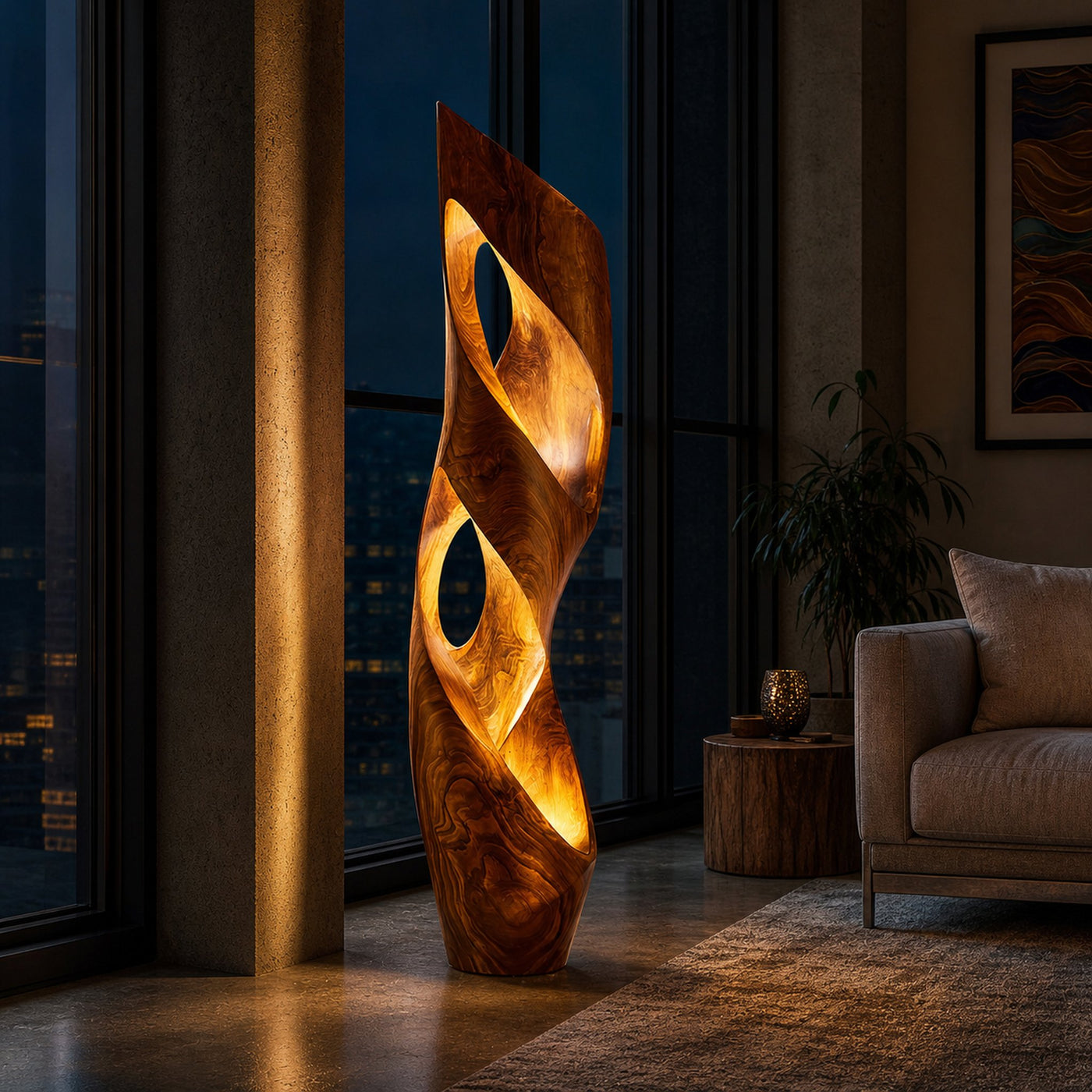 Contemporary Table Lamp Office Desk Living Room Corner Space