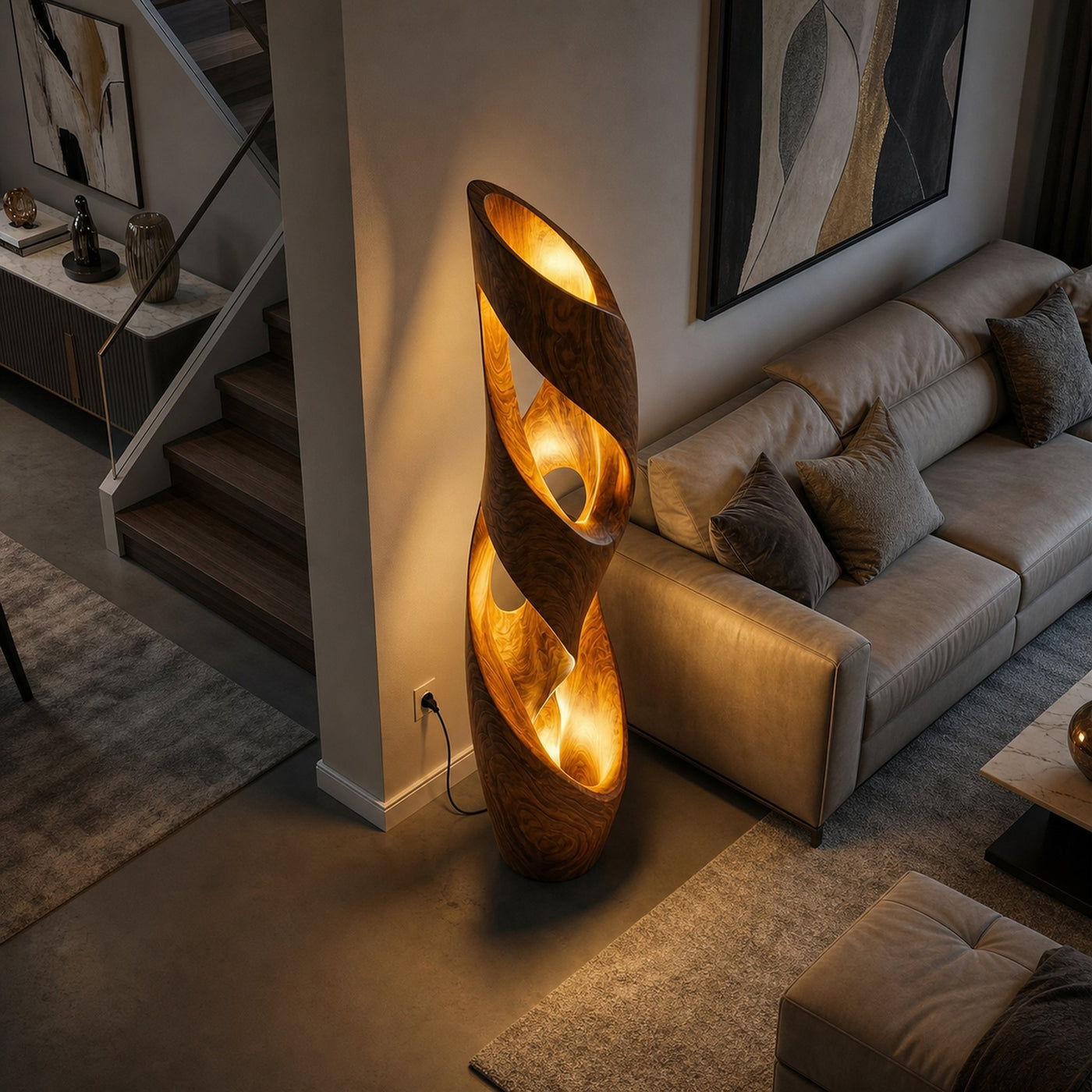 Contemporary Table Lamp Office Desk Living Room Corner Space - product view 2