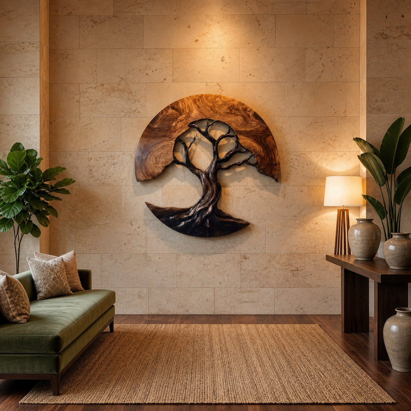 Contemporary Tree Wall Sculpture For Living Room