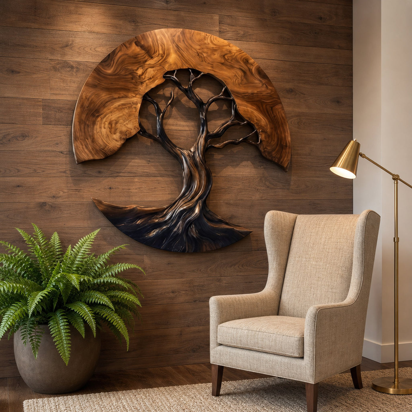 Contemporary Tree Wall Sculpture For Living Room - product view 2