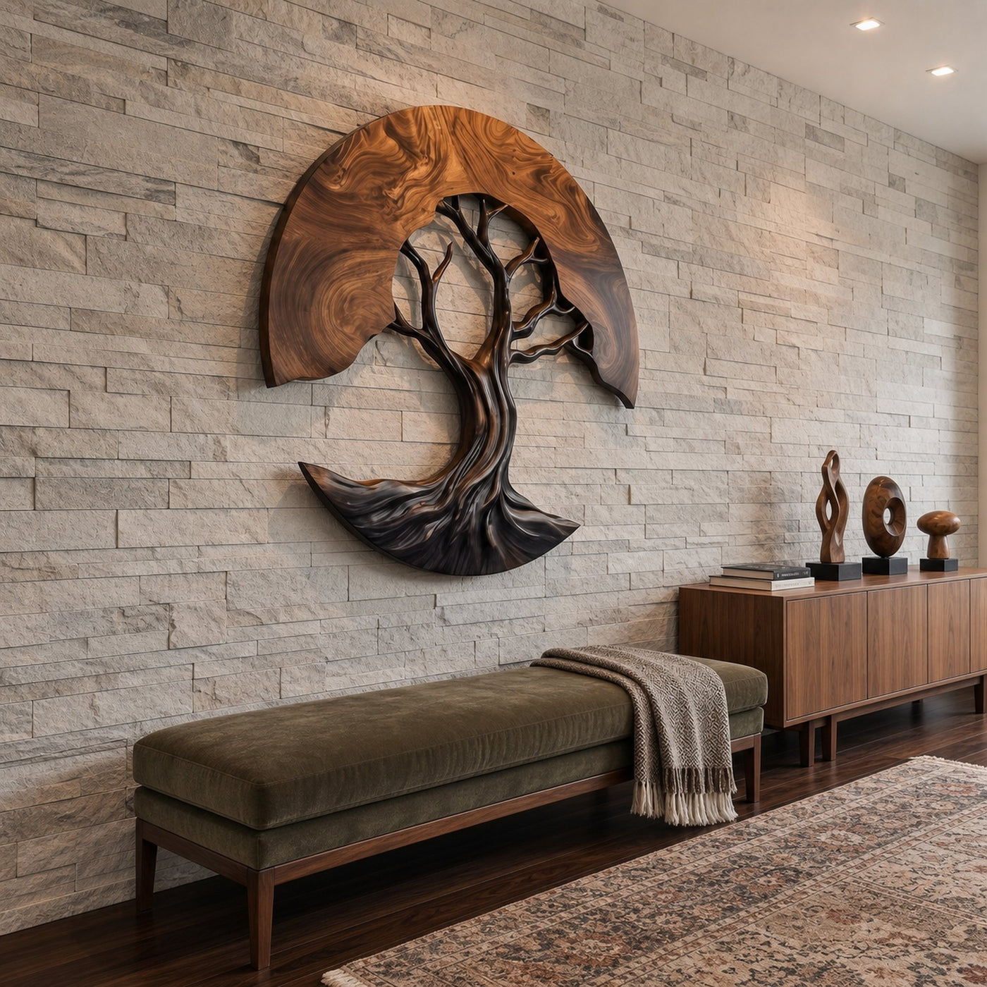 Contemporary Tree Wall Sculpture For Living Room - product view 3