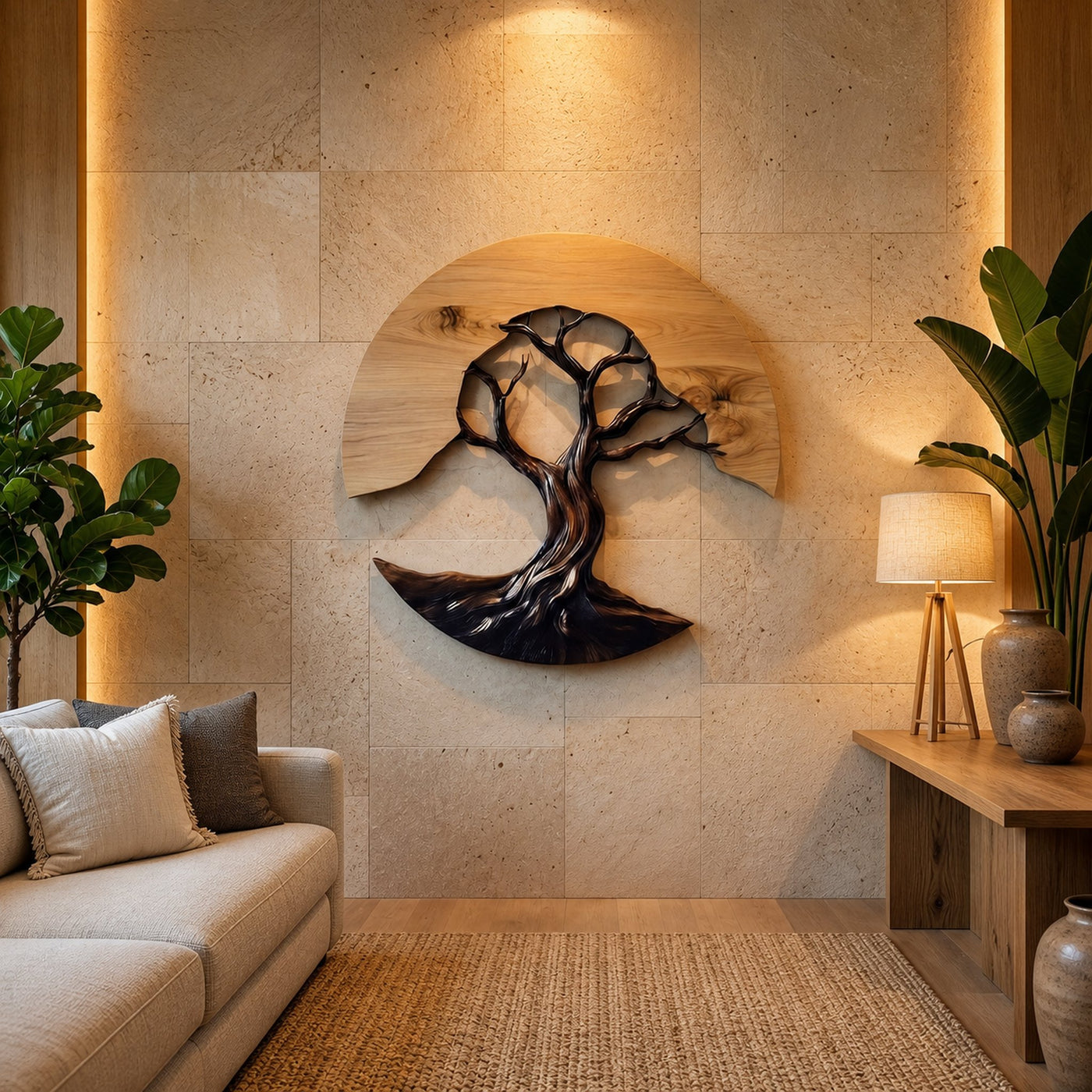 Contemporary Tree Wall Sculpture For Living Room - product view 5
