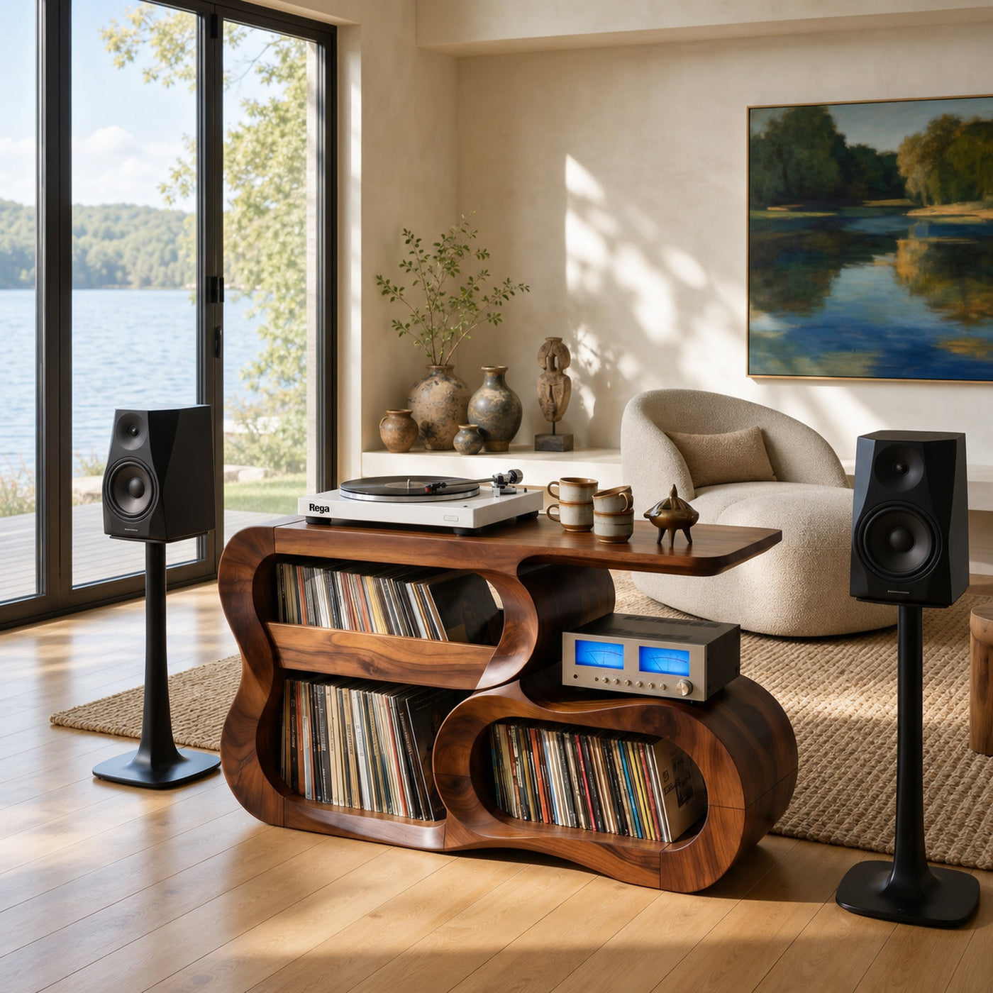 Contemporary Vinyl Record Cabinet For Studio Interior Space - product view 6
