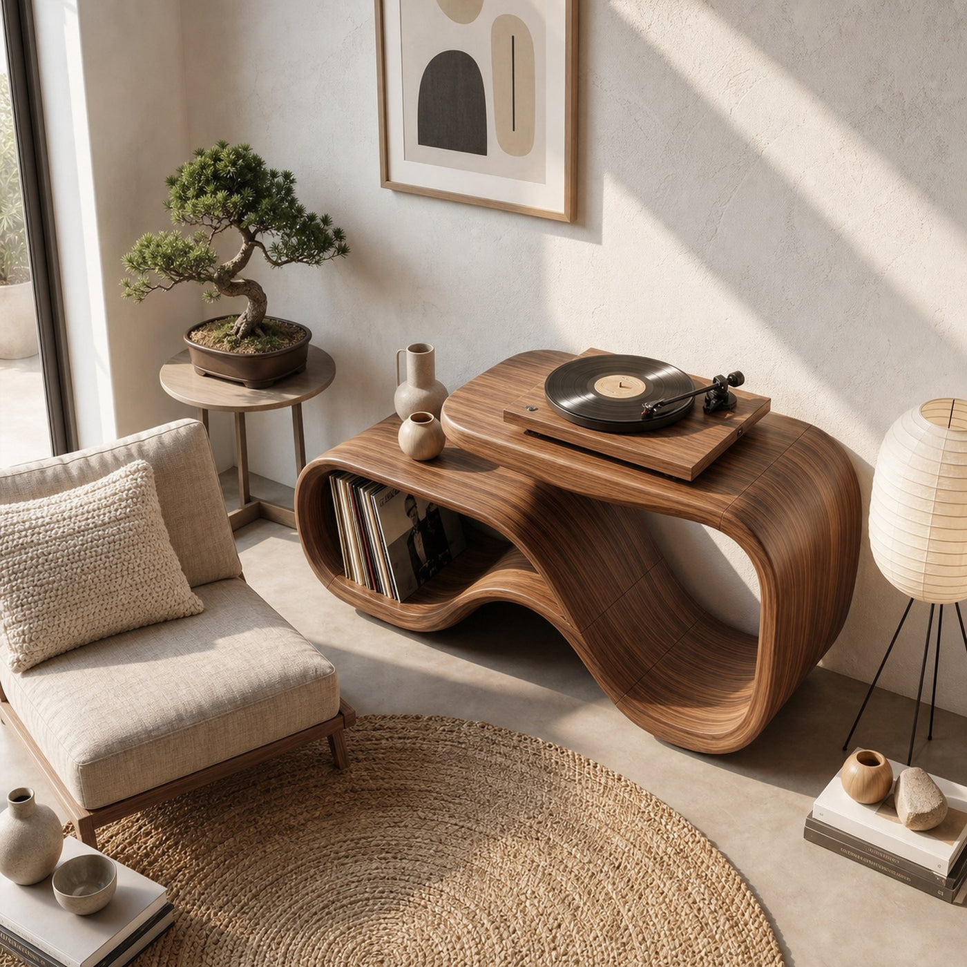 Contemporary Vinyl Record Stand For Living Room - product view 2