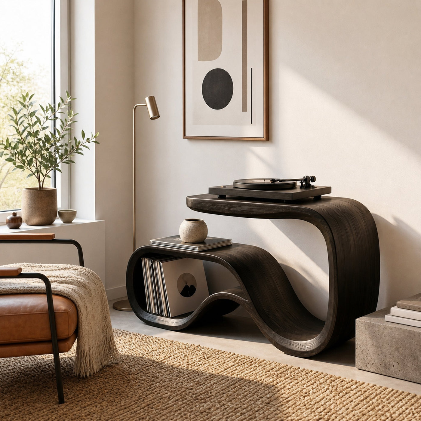 Contemporary Vinyl Record Stand For Living Room - product view 7