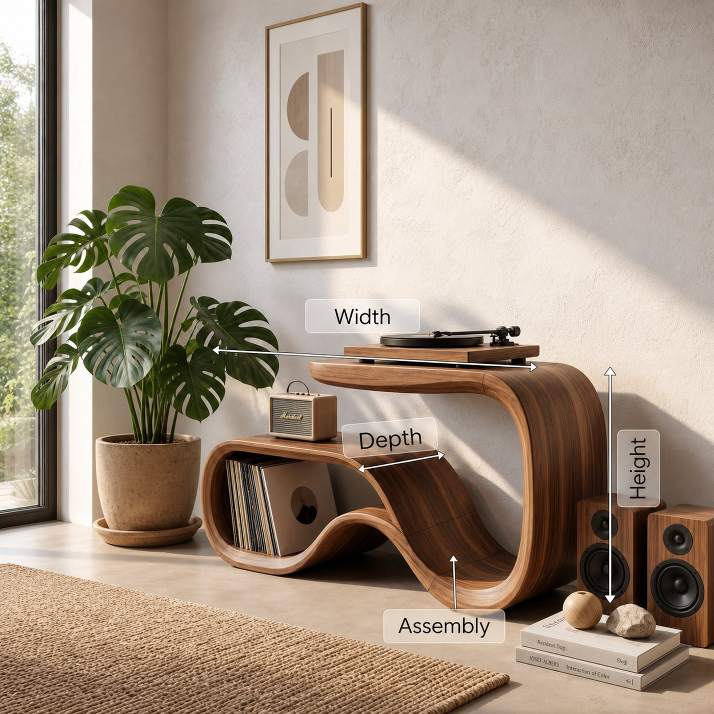Contemporary Vinyl Record Stand For Living Room - product view 8