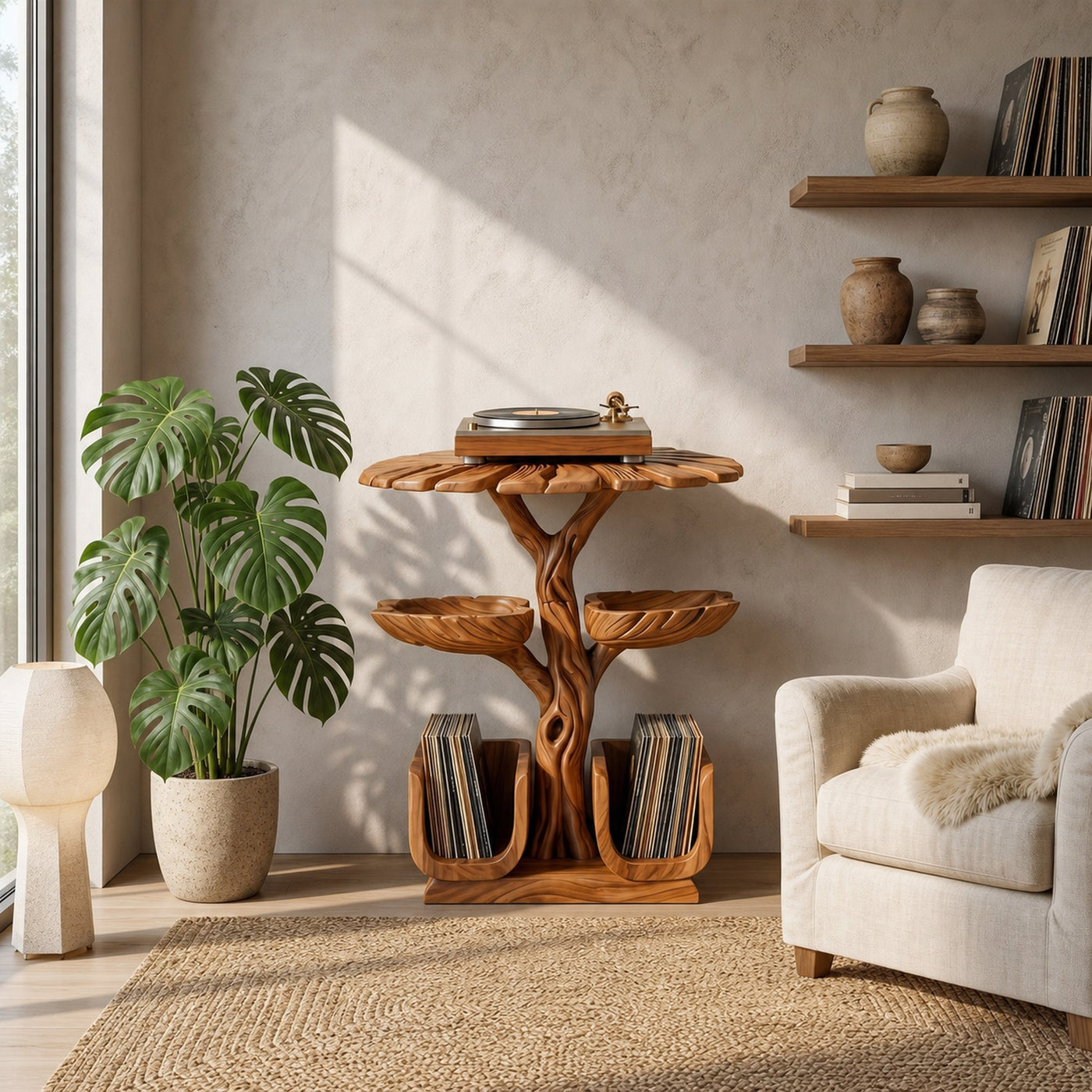 Contemporary Vinyl Record Stand For Lounge - product view 2