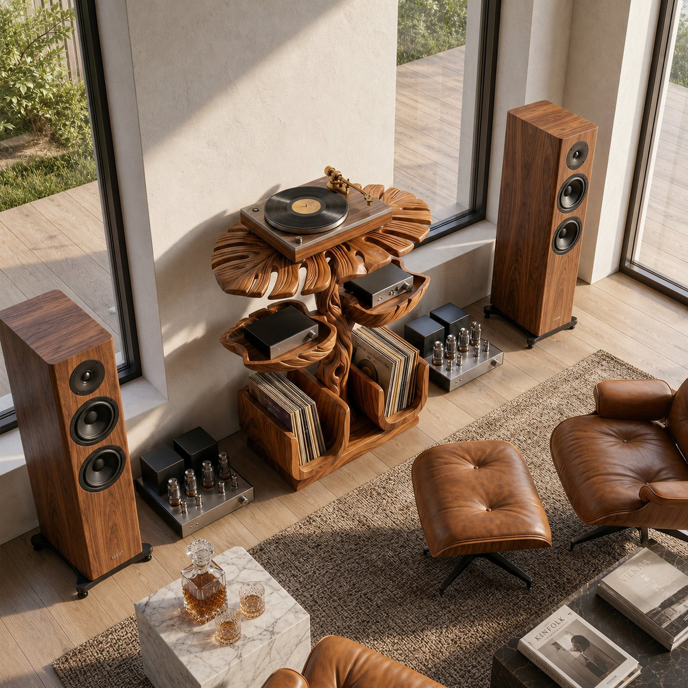 Contemporary Vinyl Record Stand For Lounge - product view 3