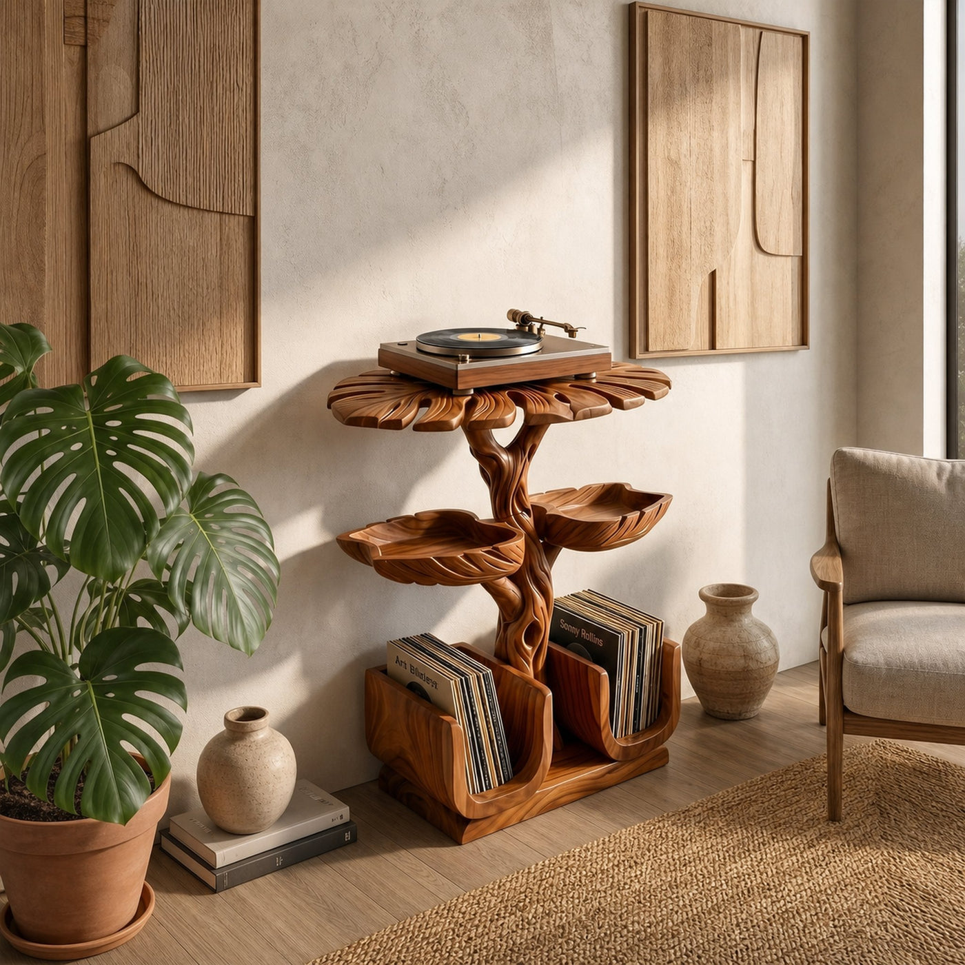 Contemporary Vinyl Record Stand For Lounge - product view 5